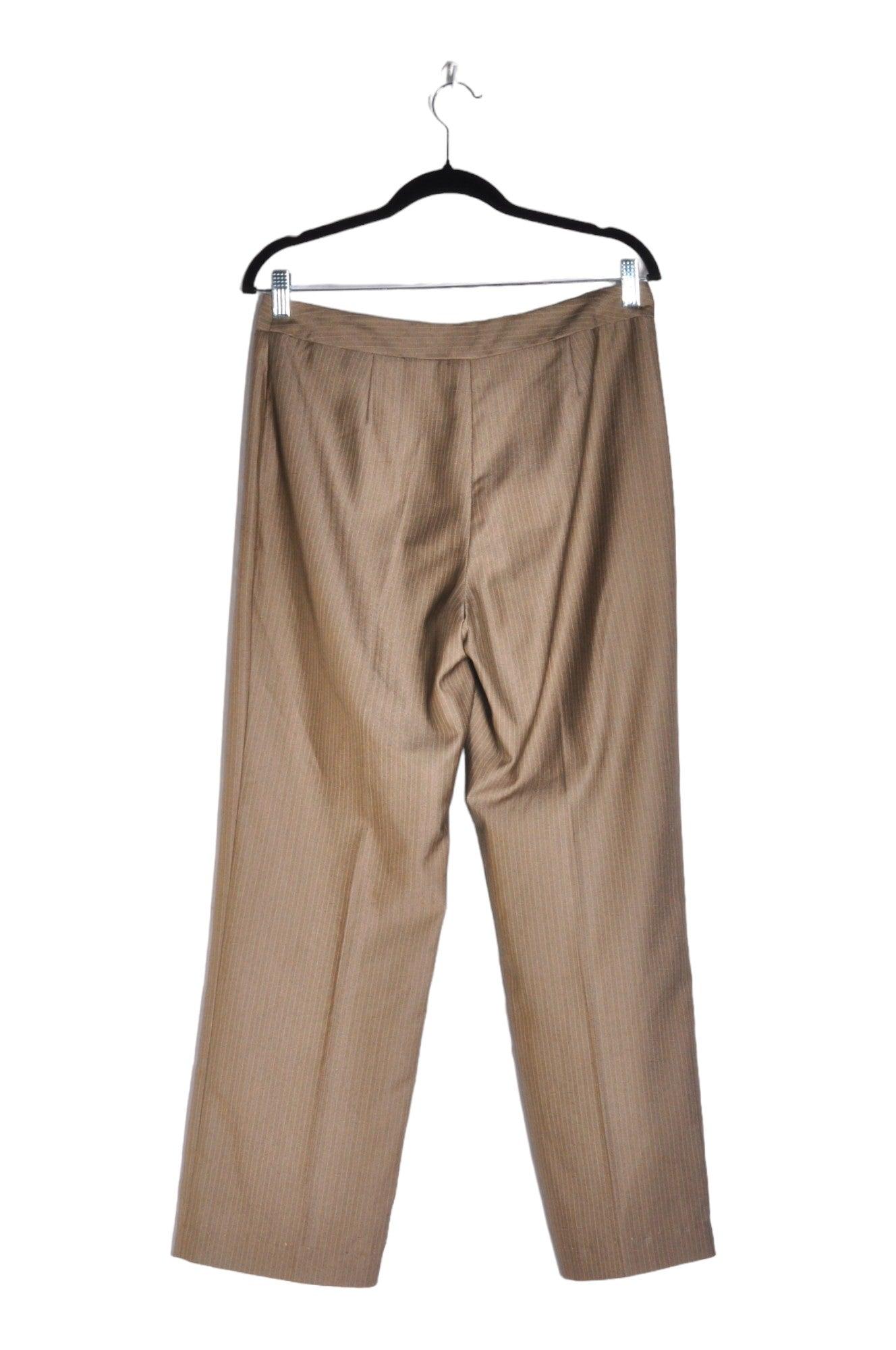 JONES & CO. Stylish Women's Regular Fit Brown Work Pants - Size 8