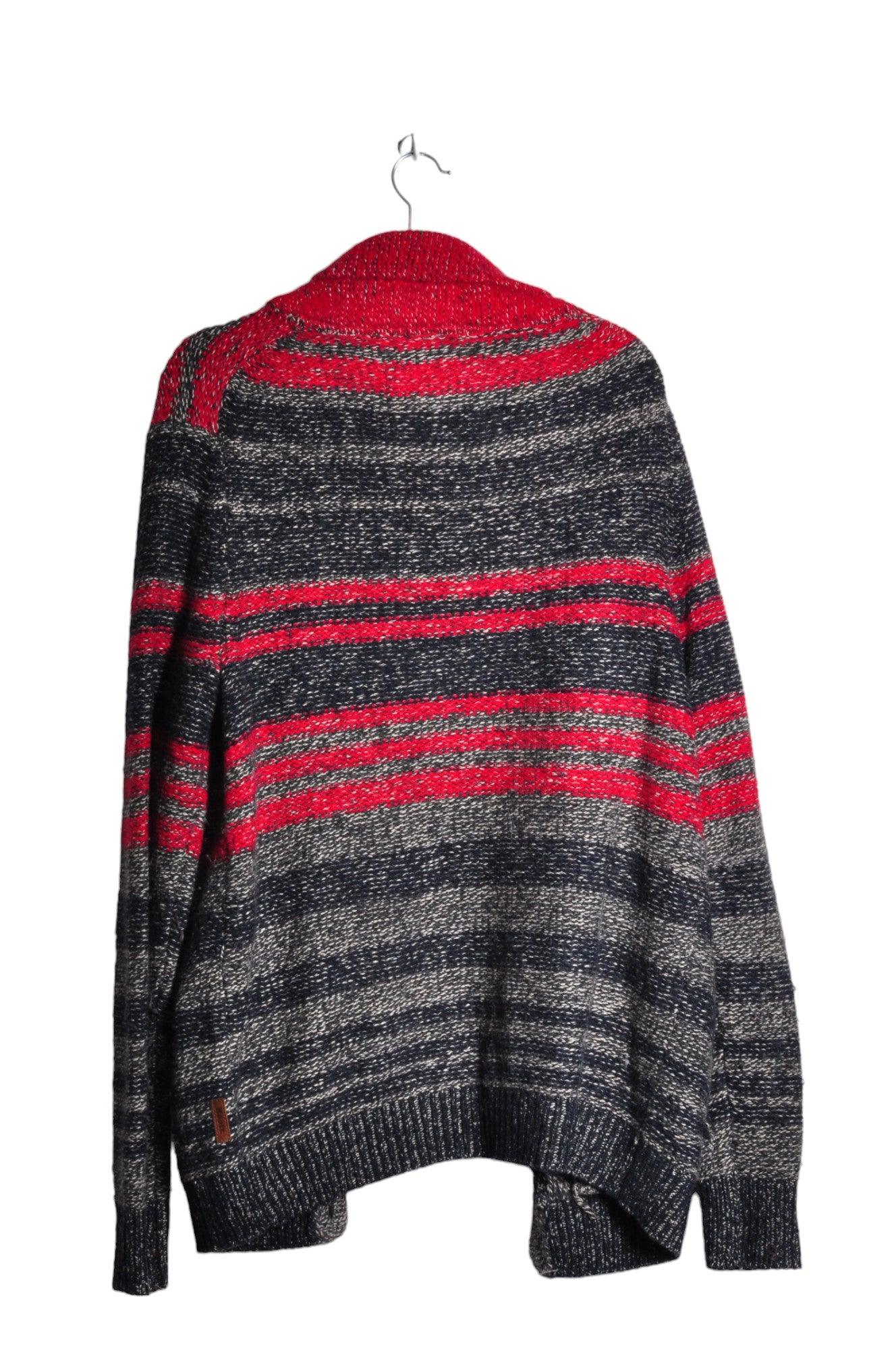 ROOTS Stylish Men's Black Regular-Fit Cardigan - Size L
