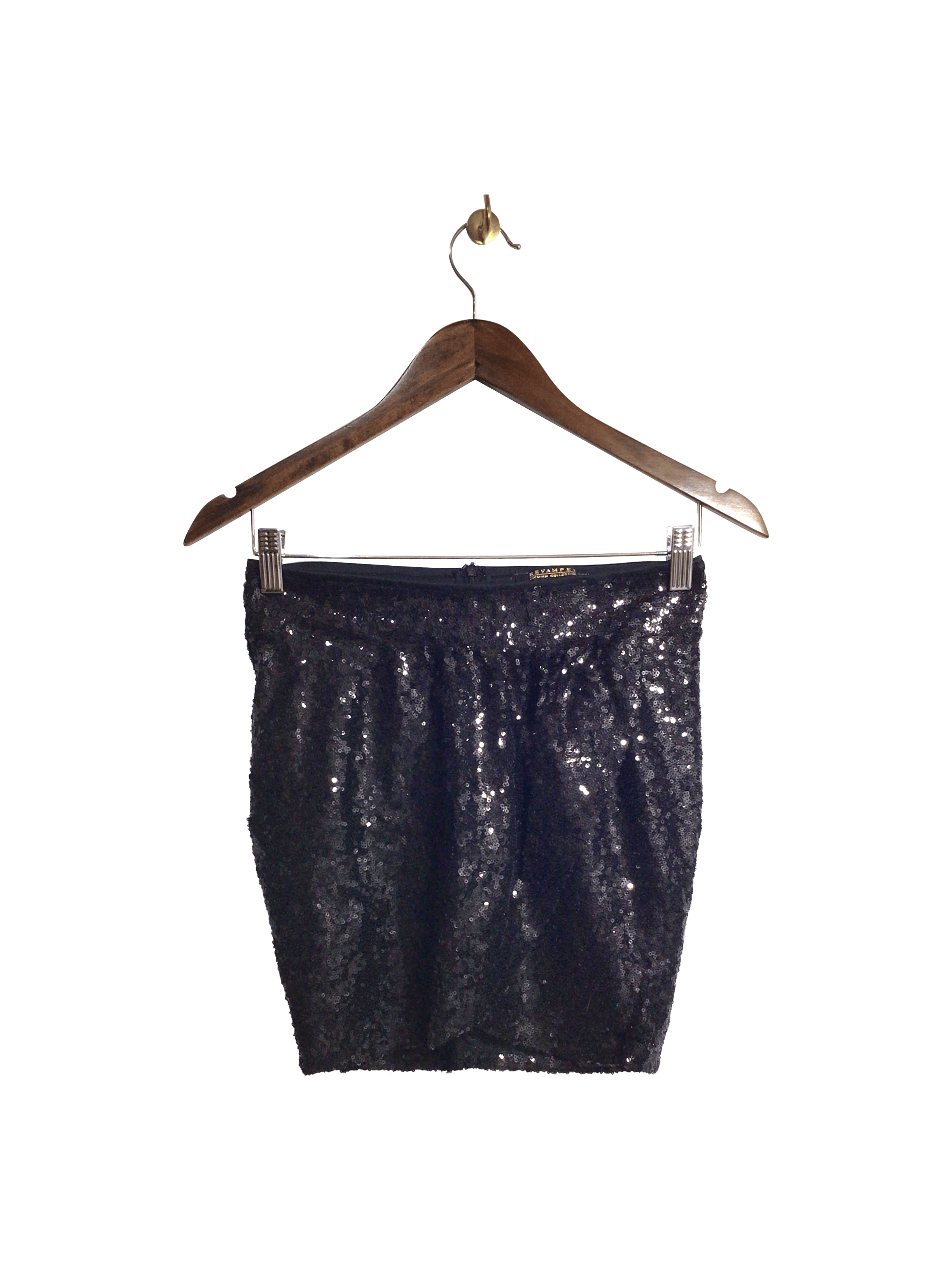 Stylish REVAMPED Black Regular Fit Casual Skirts for Women - Size M