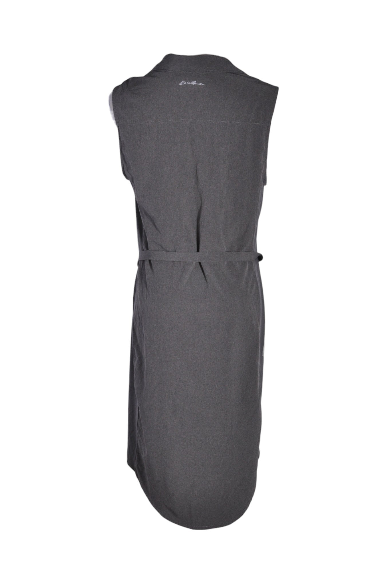 EDDIE BAUER Stylish Women's Gray Wrap Dress in Regular Fit - Size M