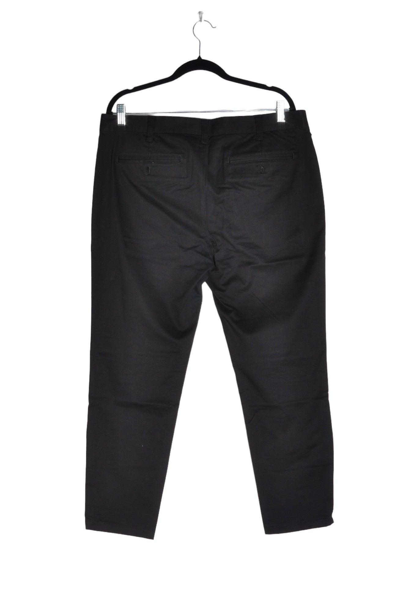 EXPRESS Men's Stylish Regular-Fit Black Work Pants - Size 34x30
