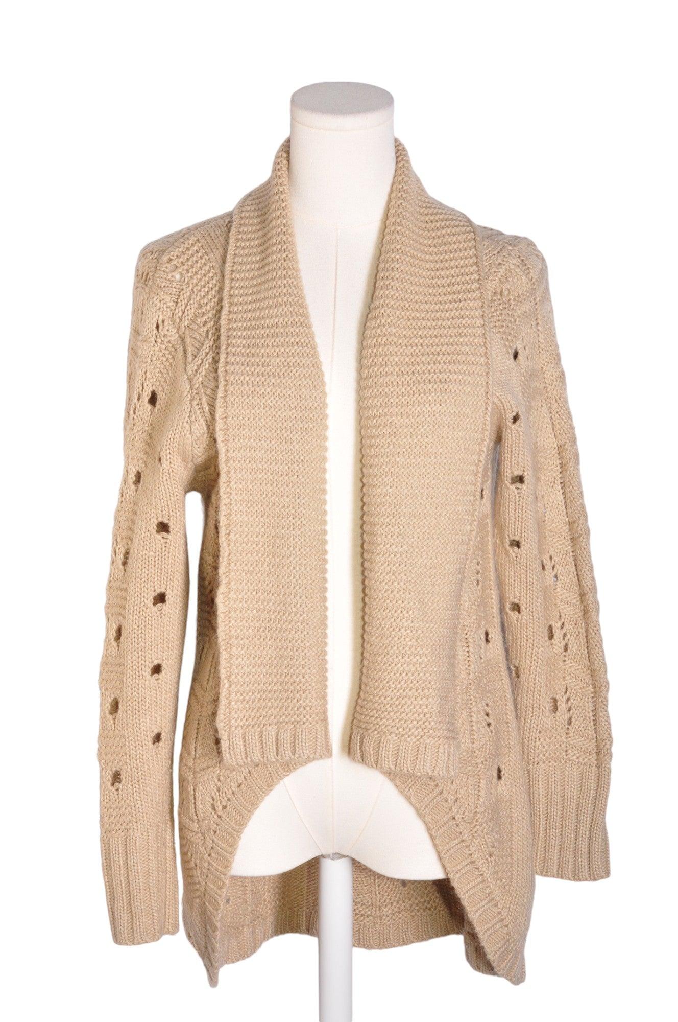 Stylish JEUNE JEUNESSE Women's Regular Fit Beige Cardigan - Size L