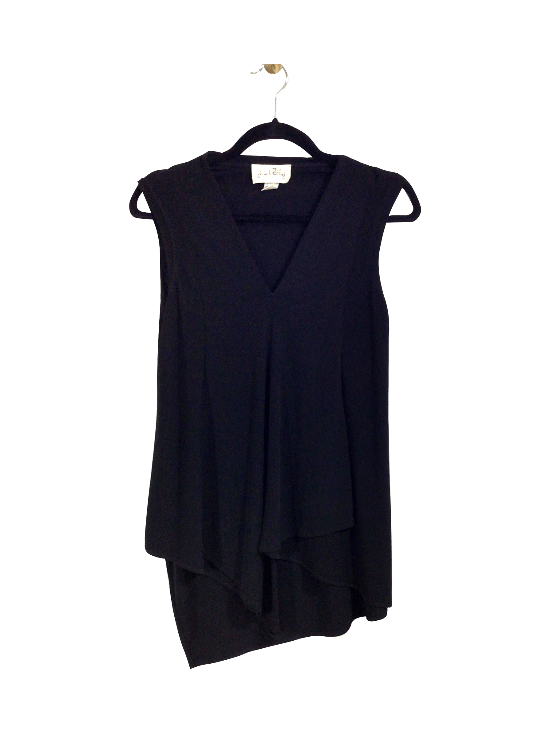 JOSEPH RIBKOFF Stylish Sleeveless Black Blouse - Regular Fit, Size 4