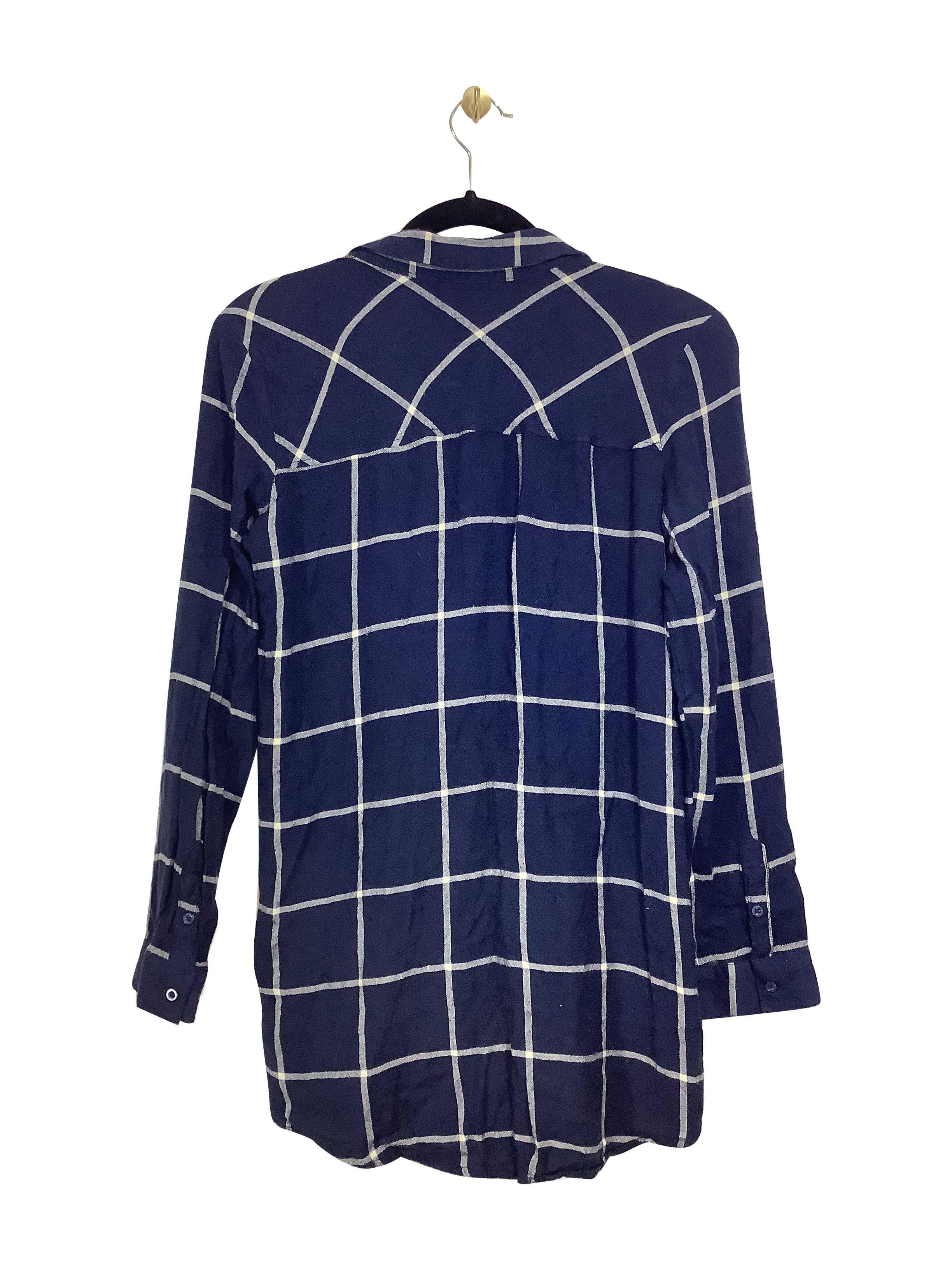 H&M Stylish Regular Fit Blue Button-down Top - Size 2