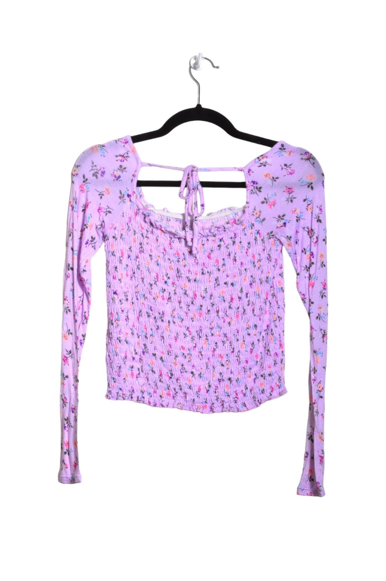 DESIGN LAB Stylish Women's Purple Regular-Fit Blouses - Size S