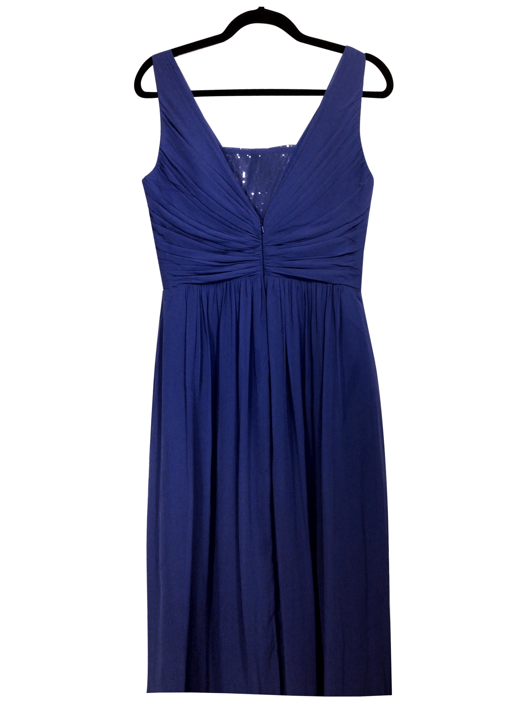 DESSY COLLECTION Stylish Regular Fit Blue Maxi Dress - Size M