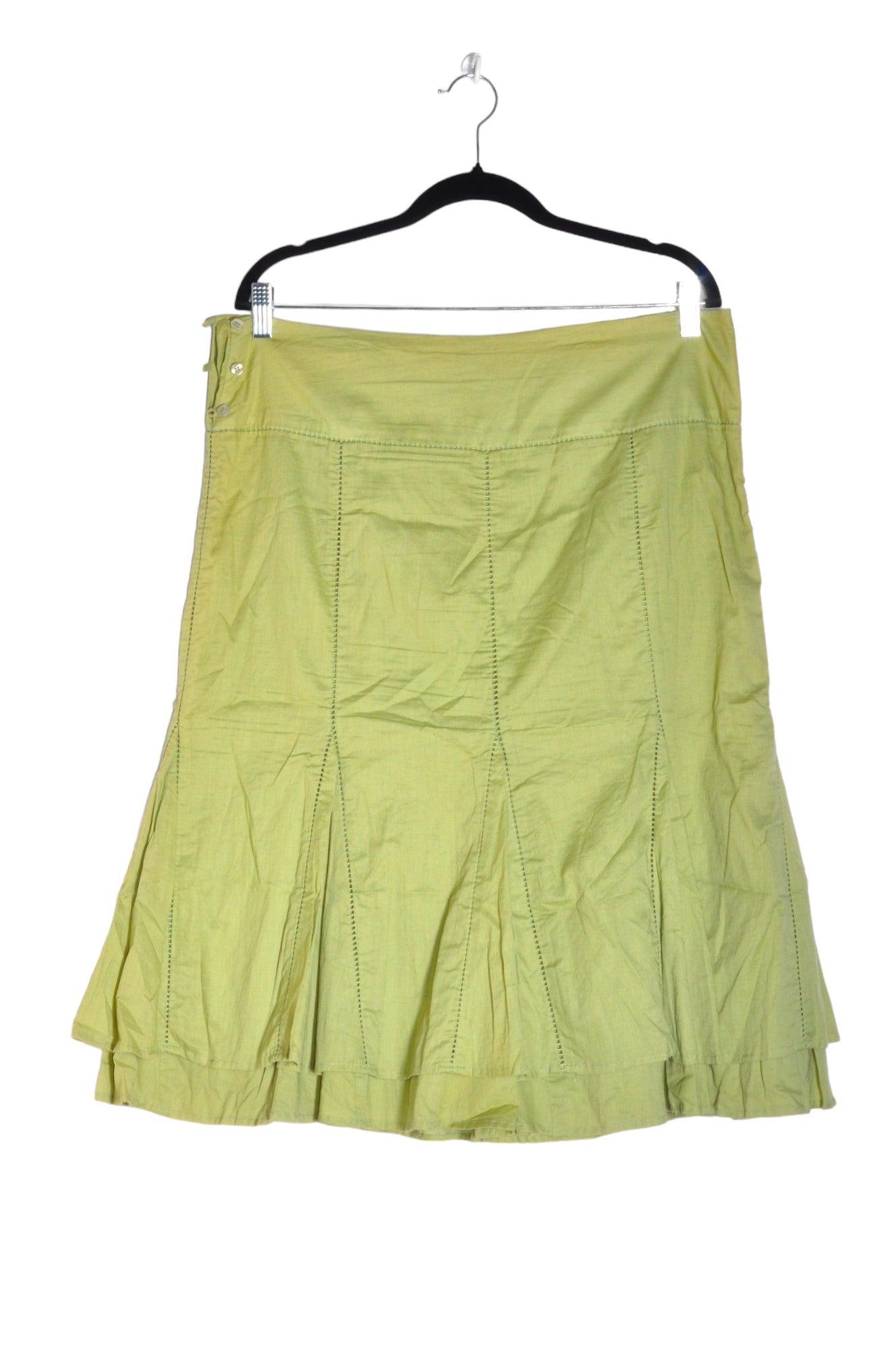 C.C. COUTURE Stylish Green Regular Fit Women's Casual Skirt - Size 12