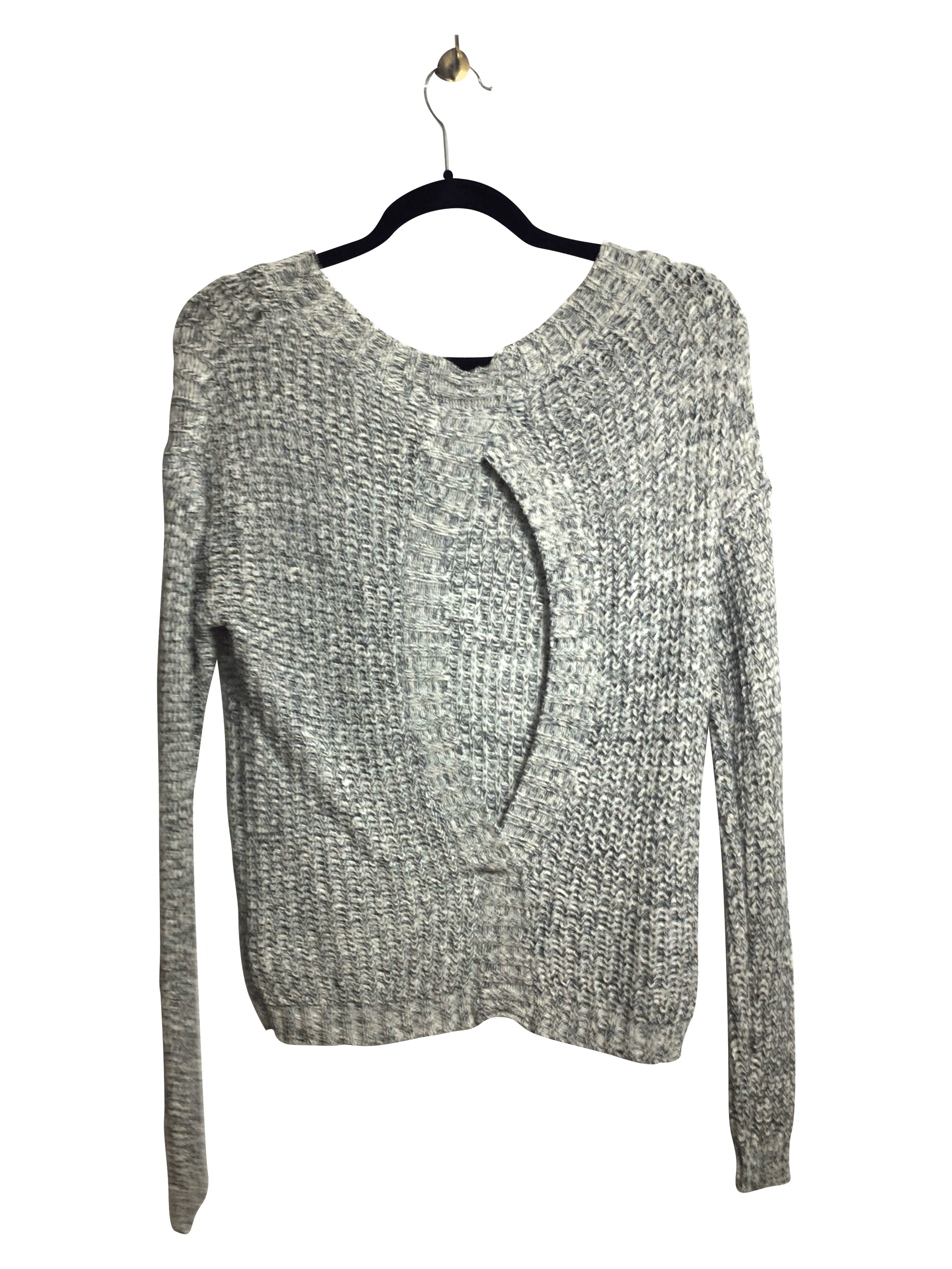 Stylish RW&CO Second-Hand Women's Gray Regular-Fit Knit Tops - Size S