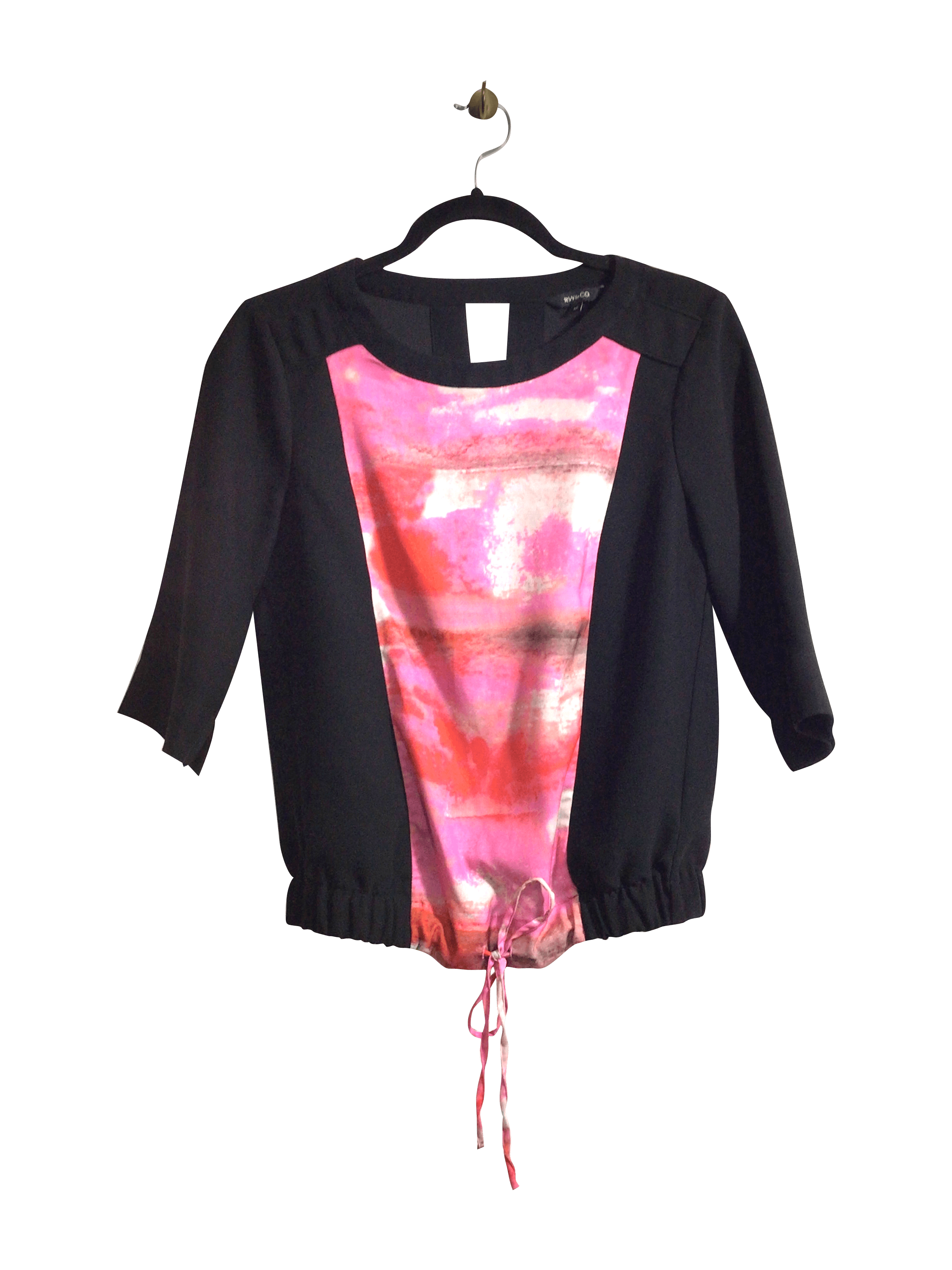 Stylish RW&CO Women's Black Regular-Fit Blouse - Size S