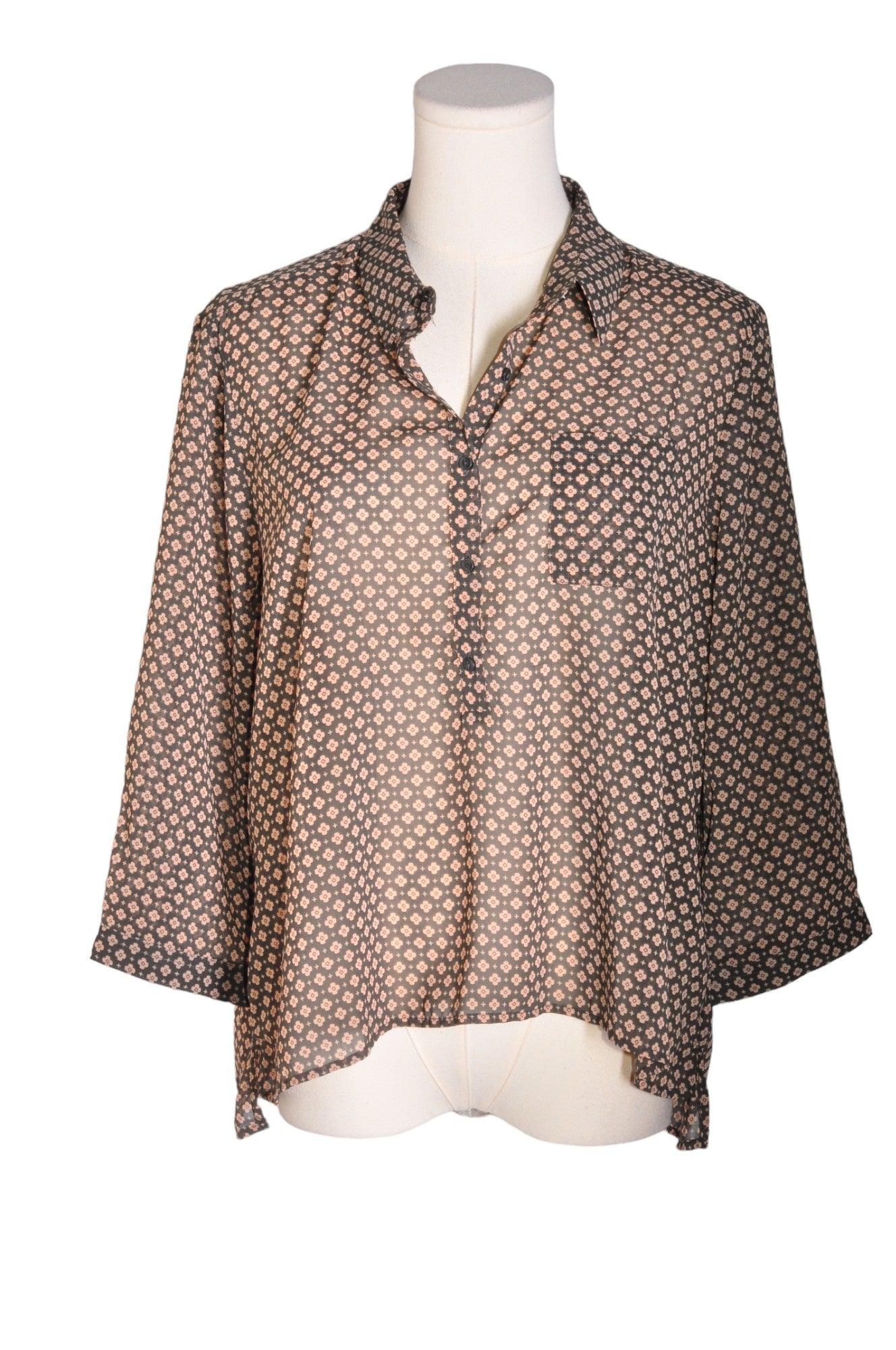 Stylish AMERICAN EAGLE Women's Gray Regular-Fit Blouse - Size M