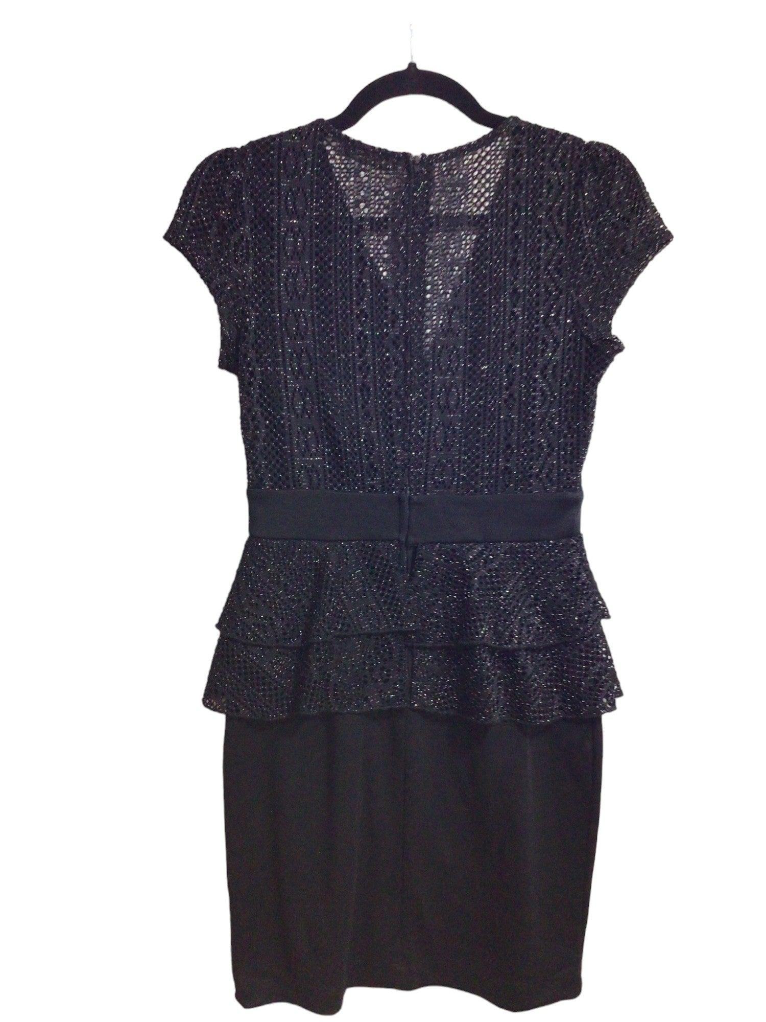 MYSTIC Stylish Women's Black Regular Fit & Flare Dress - Size S