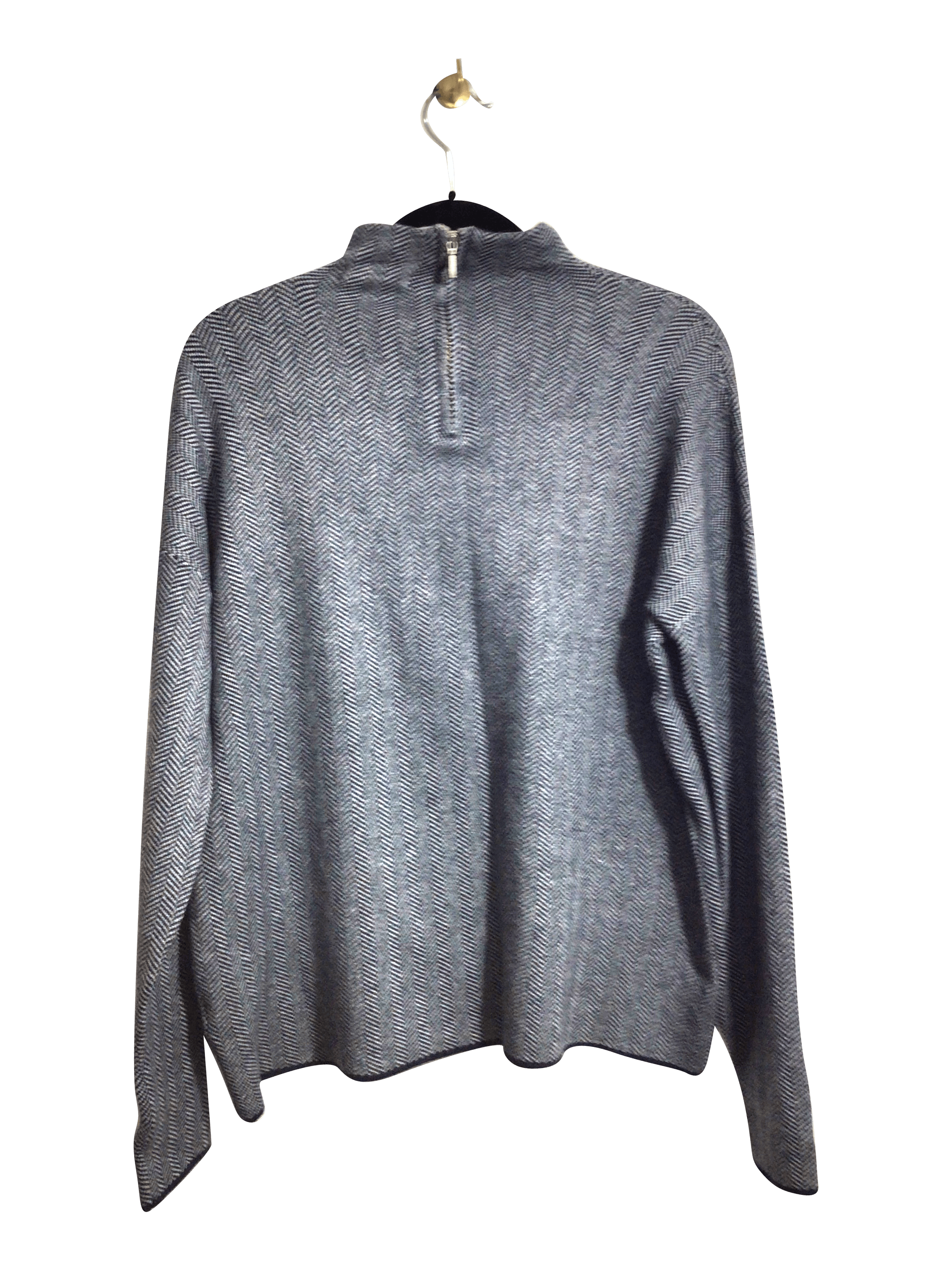 Stylish CHRISTIAN SIRIANO Women's Gray Regular Fit Turtleneck Tops - Size L