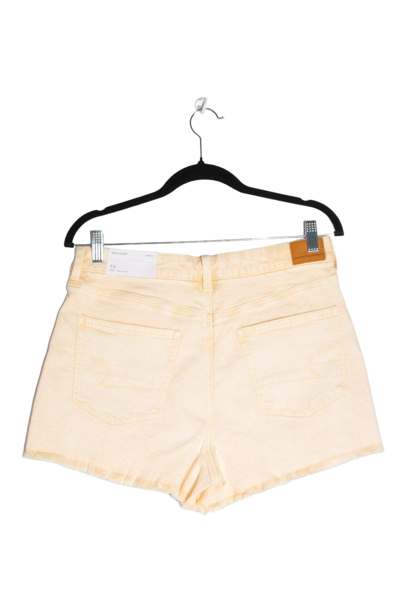 Stylish AMERICAN EAGLE Women's Classic Beige Regular Fit Shorts - Size 10