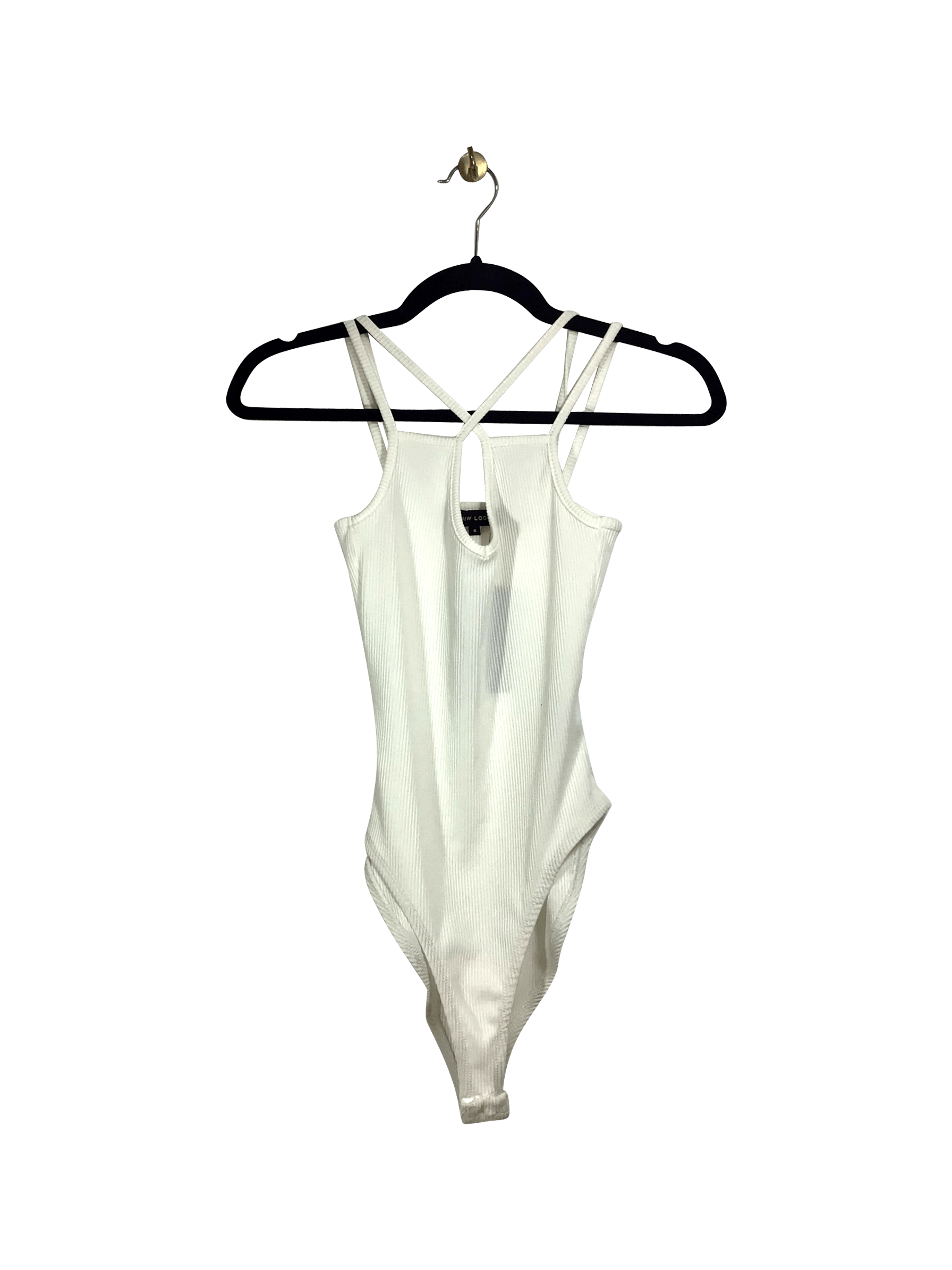 NEW LOOK Stylish White Regular Fit Bodysuit - Size 6
