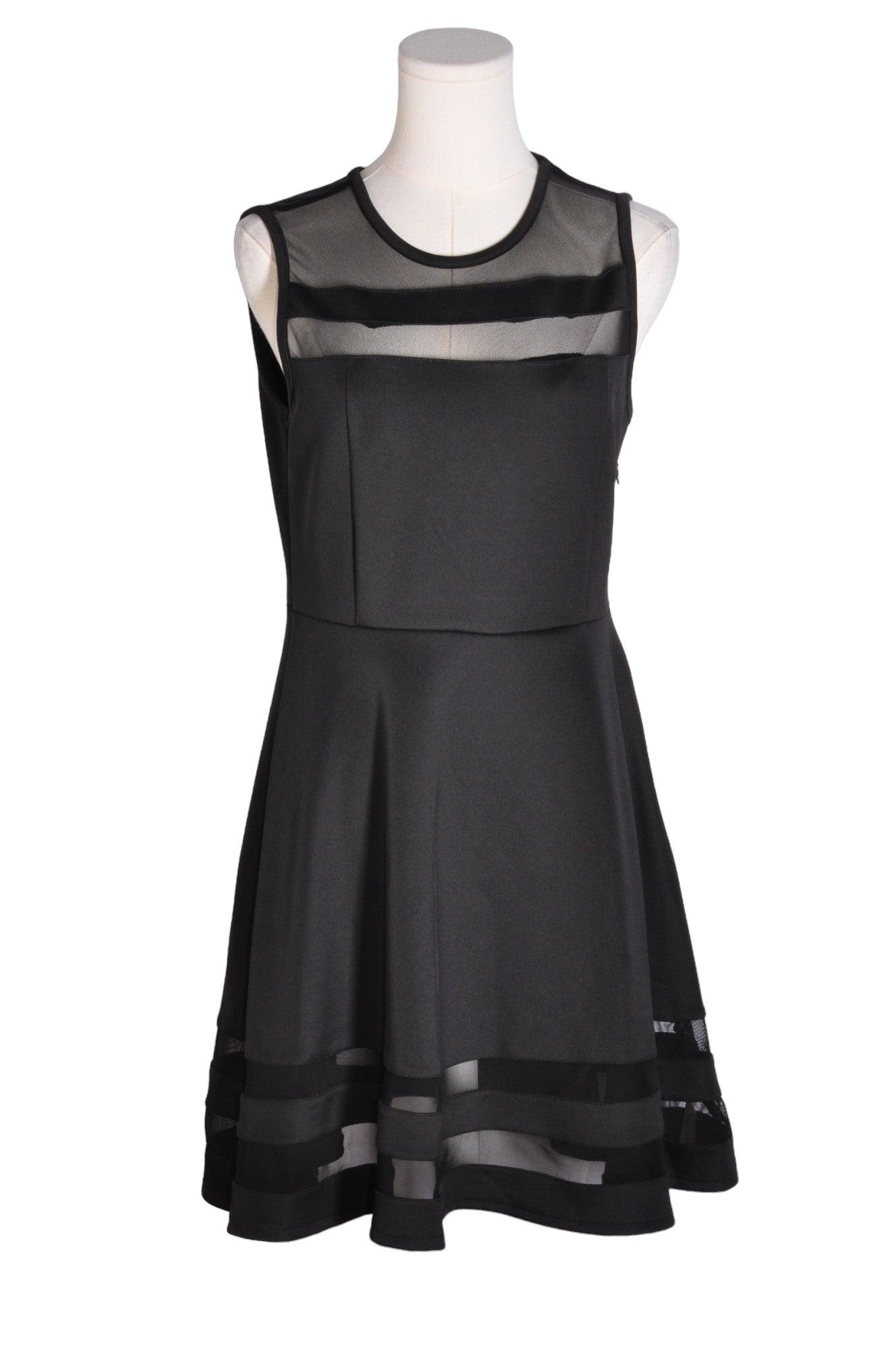 DEX Stylish Women's Black Regular Fit & Flare Dress - Size M