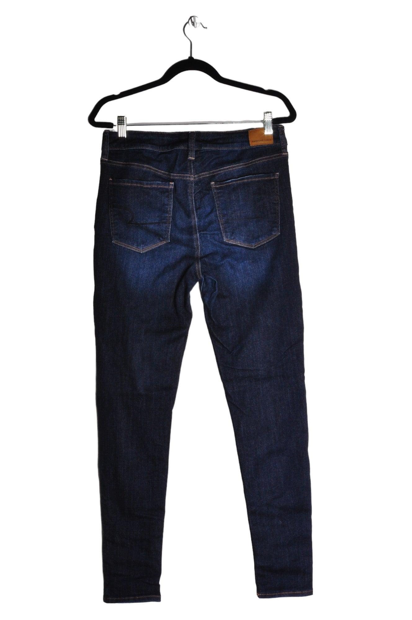 AMERICAN EAGLE Stylish Women's Blue Regular Fit Straight-Legged Jeans - Size 12