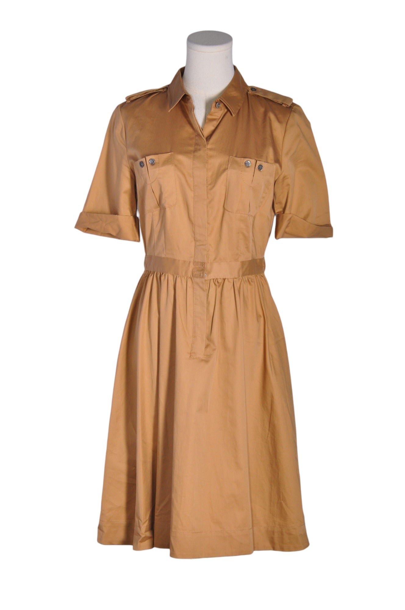 CLUB MONACO Stylish Women's Brown Regular Fit Shirt Dress - Size 4
