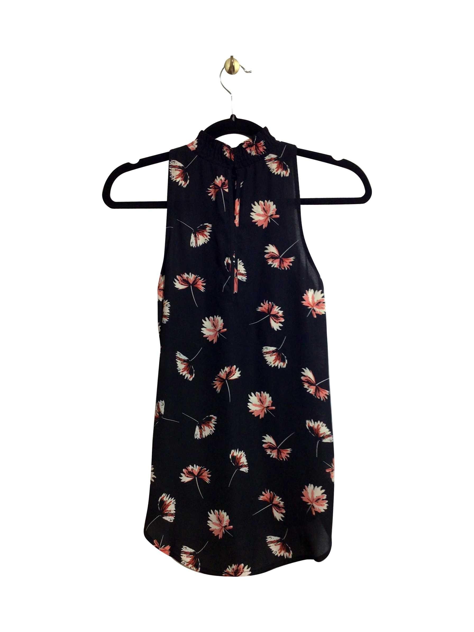DYNAMITE Black XS Regular Fit Sleeveless Crew Neck Blouse - Second Hand