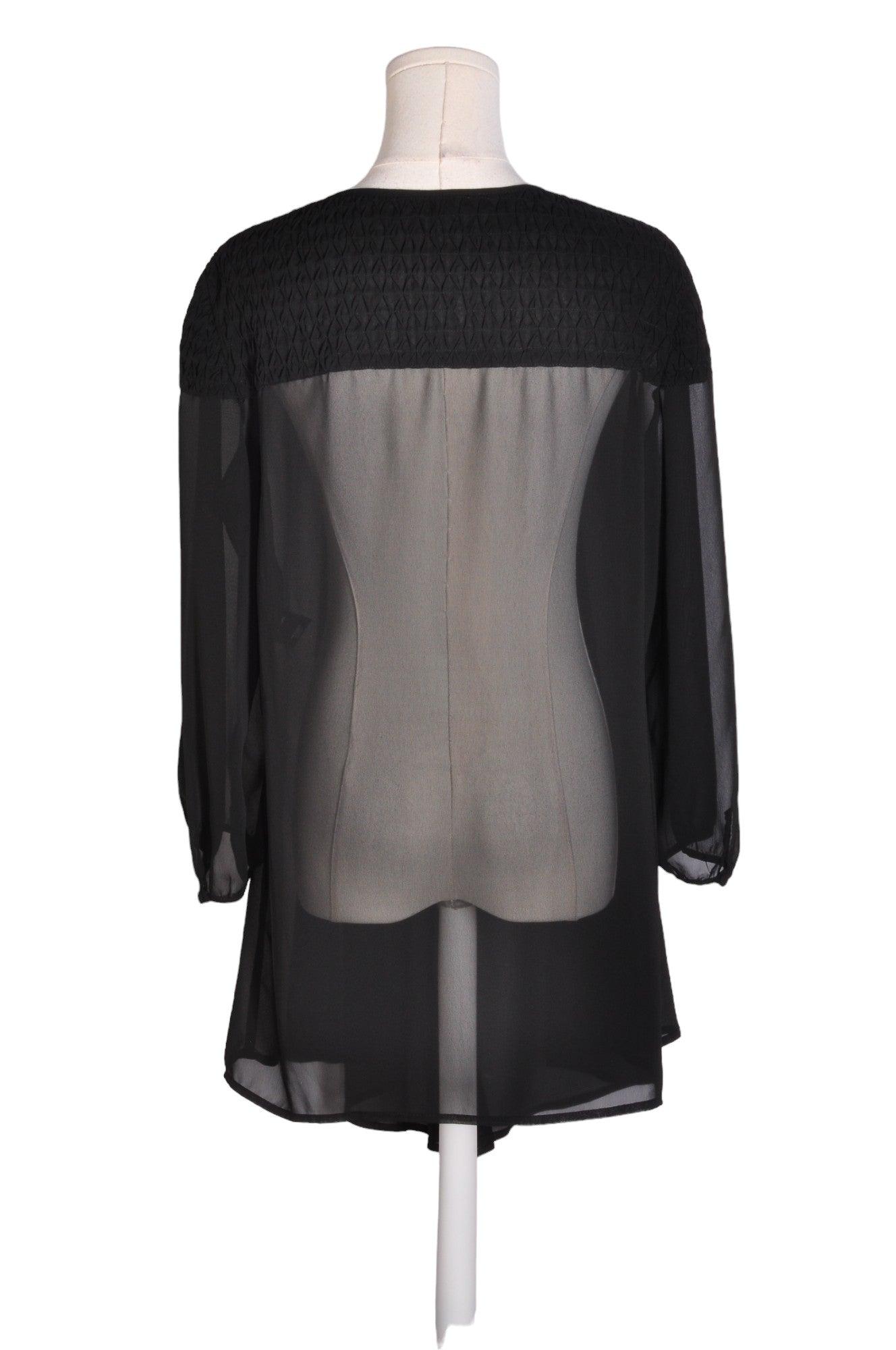 Stylish JACQUES VERT Regular Fit Black Women's Blouse - Size 14