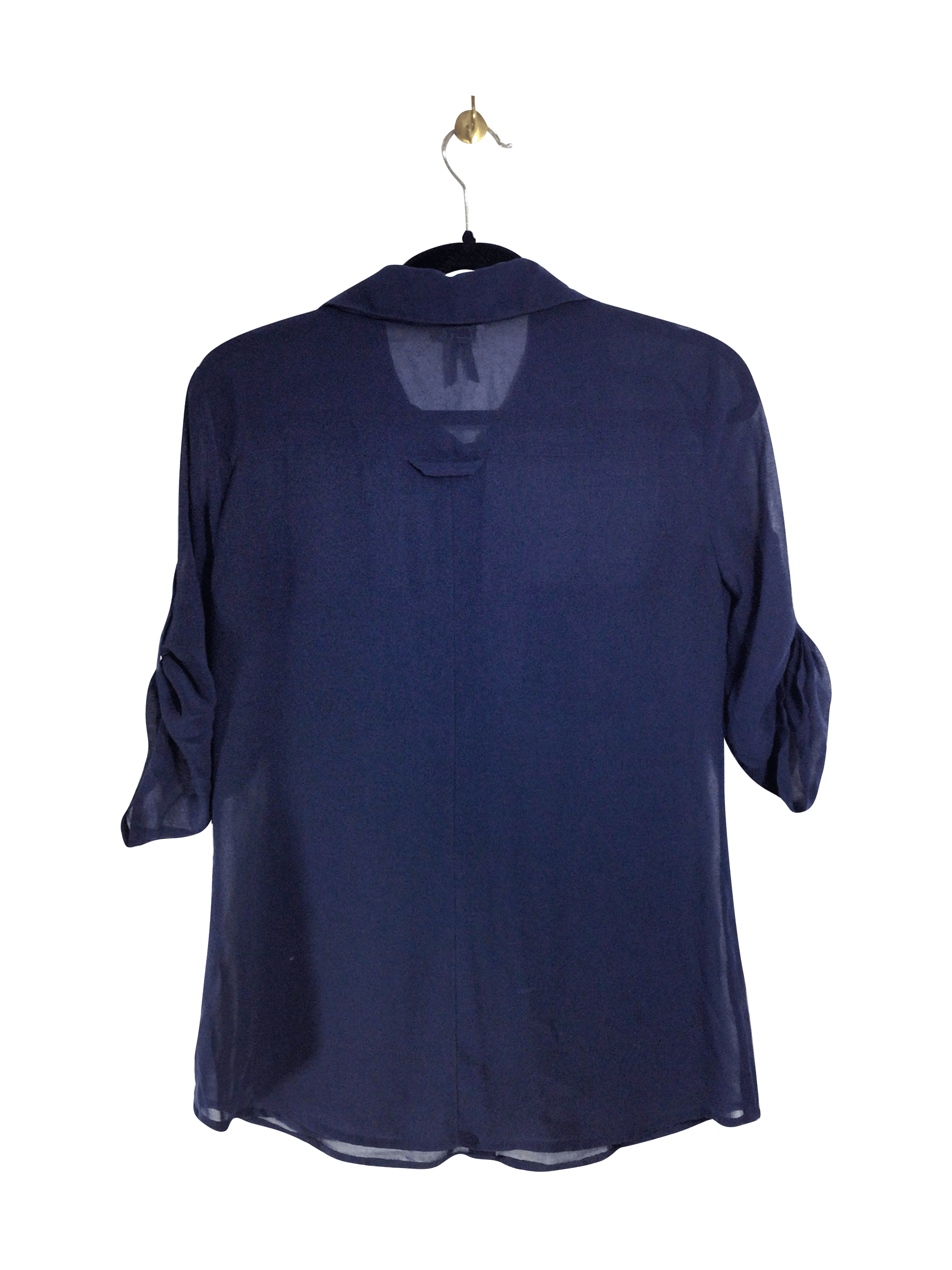 Stylish DYNAMITE Women's Blue Regular Fit Button Down Tops - Size S