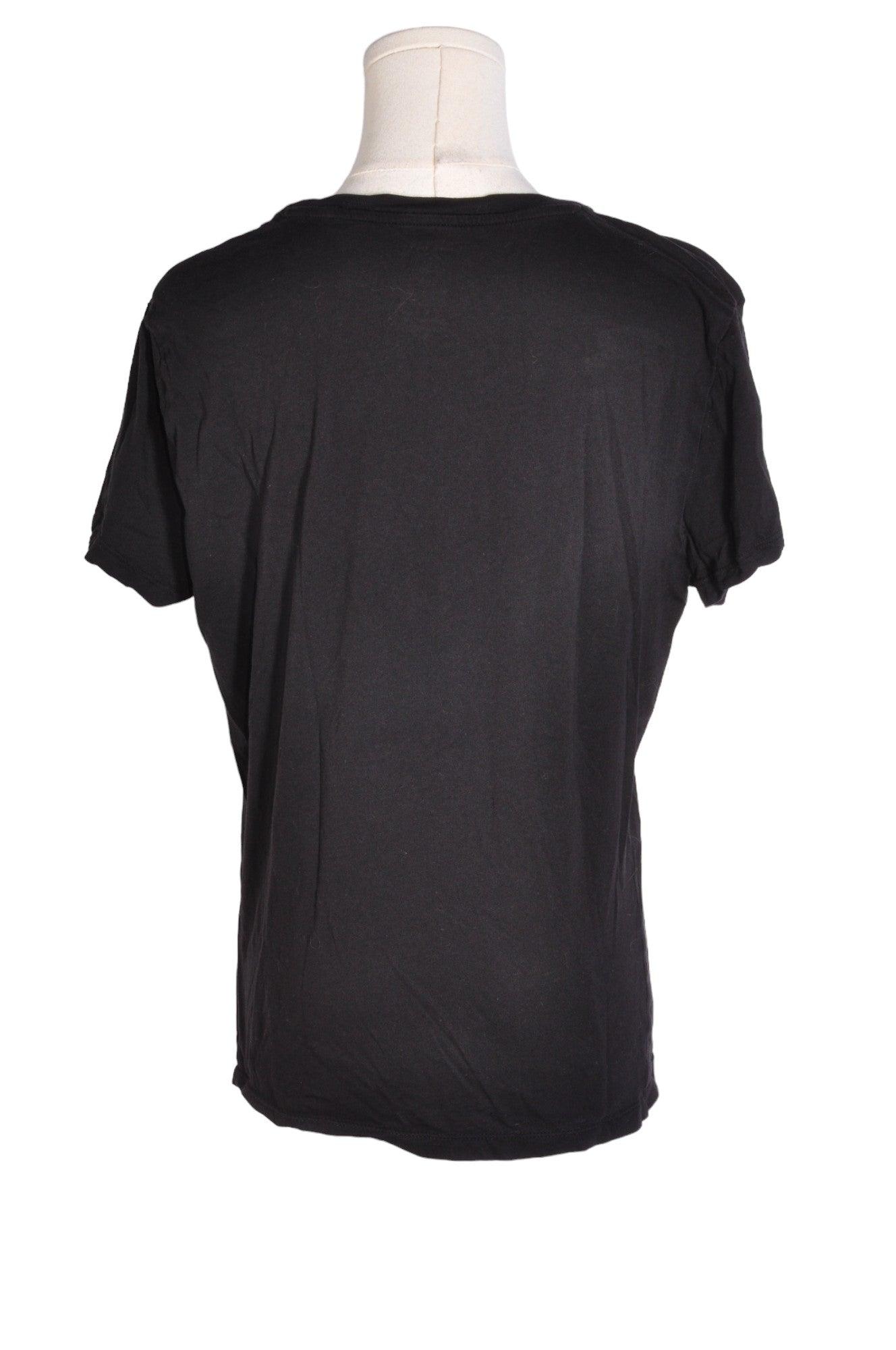 DESIGN LAB Stylish Women's Regular Fit Black T-Shirt - Size L