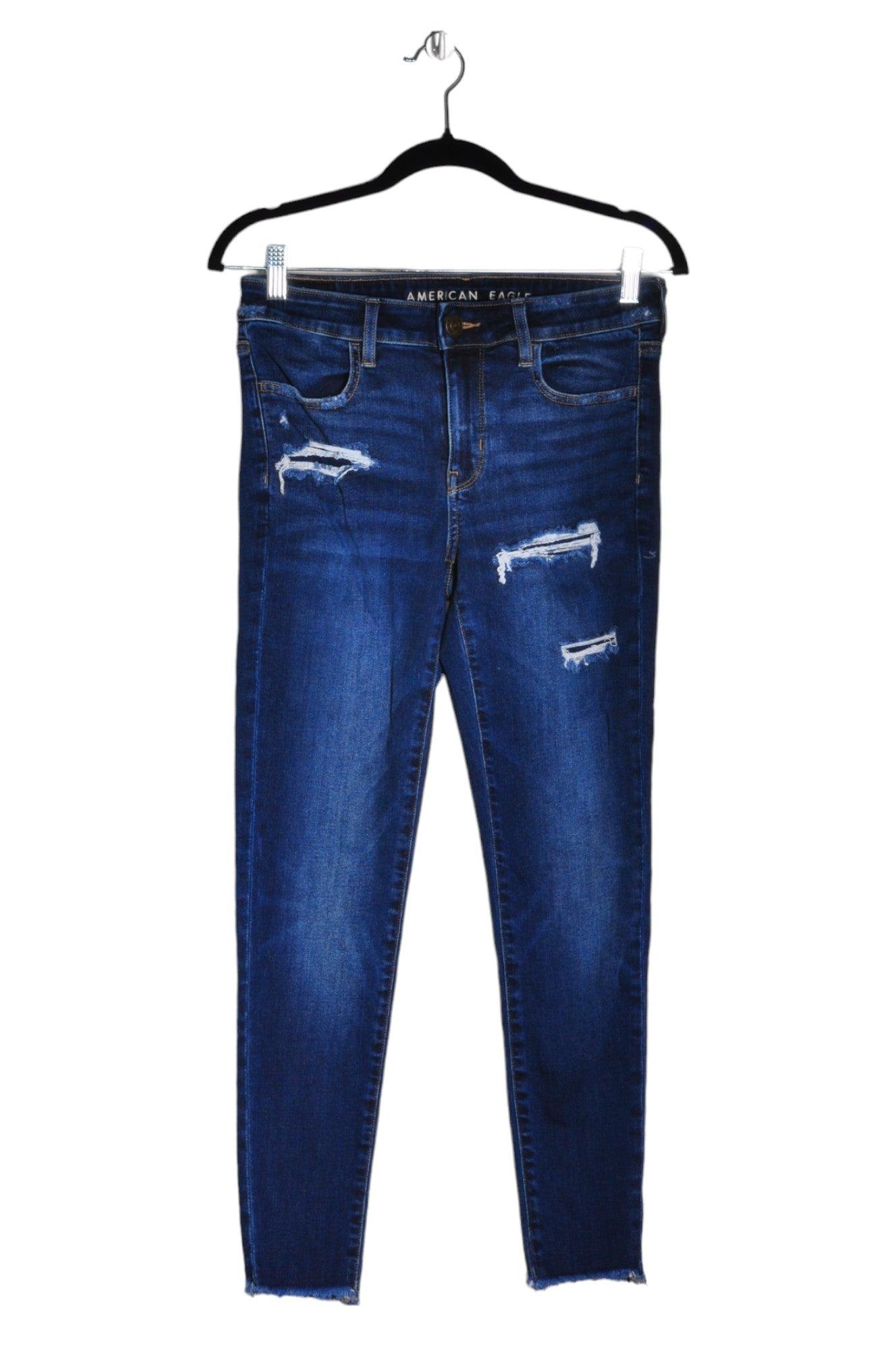 AMERICAN EAGLE Stylish Women's Blue Straight-Legged Regular Fit Jeans - Size 6