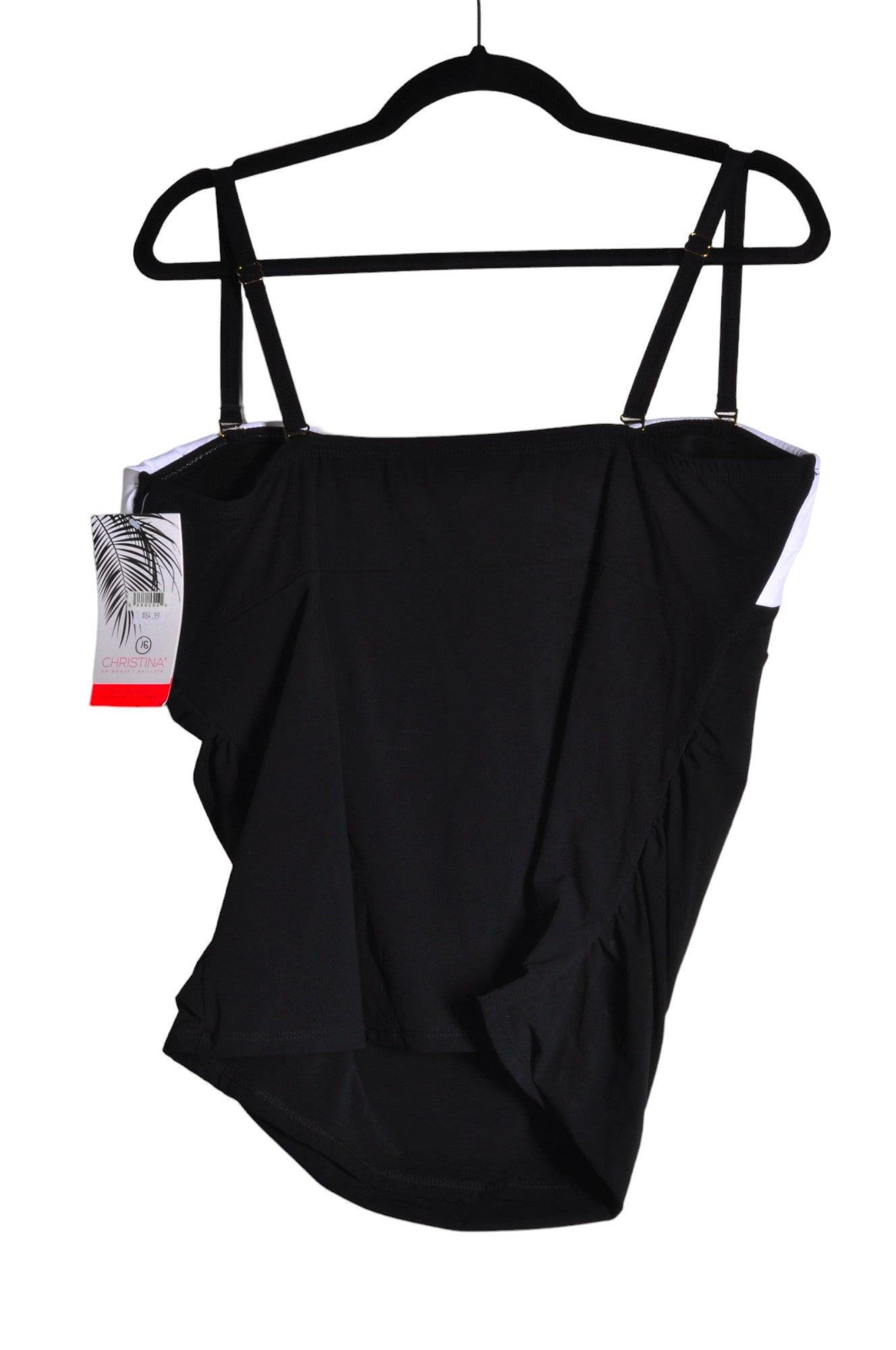 CHRISTINA SWIMWEAR Stylish Women's Black Regular-Fit Tankinis Size 16