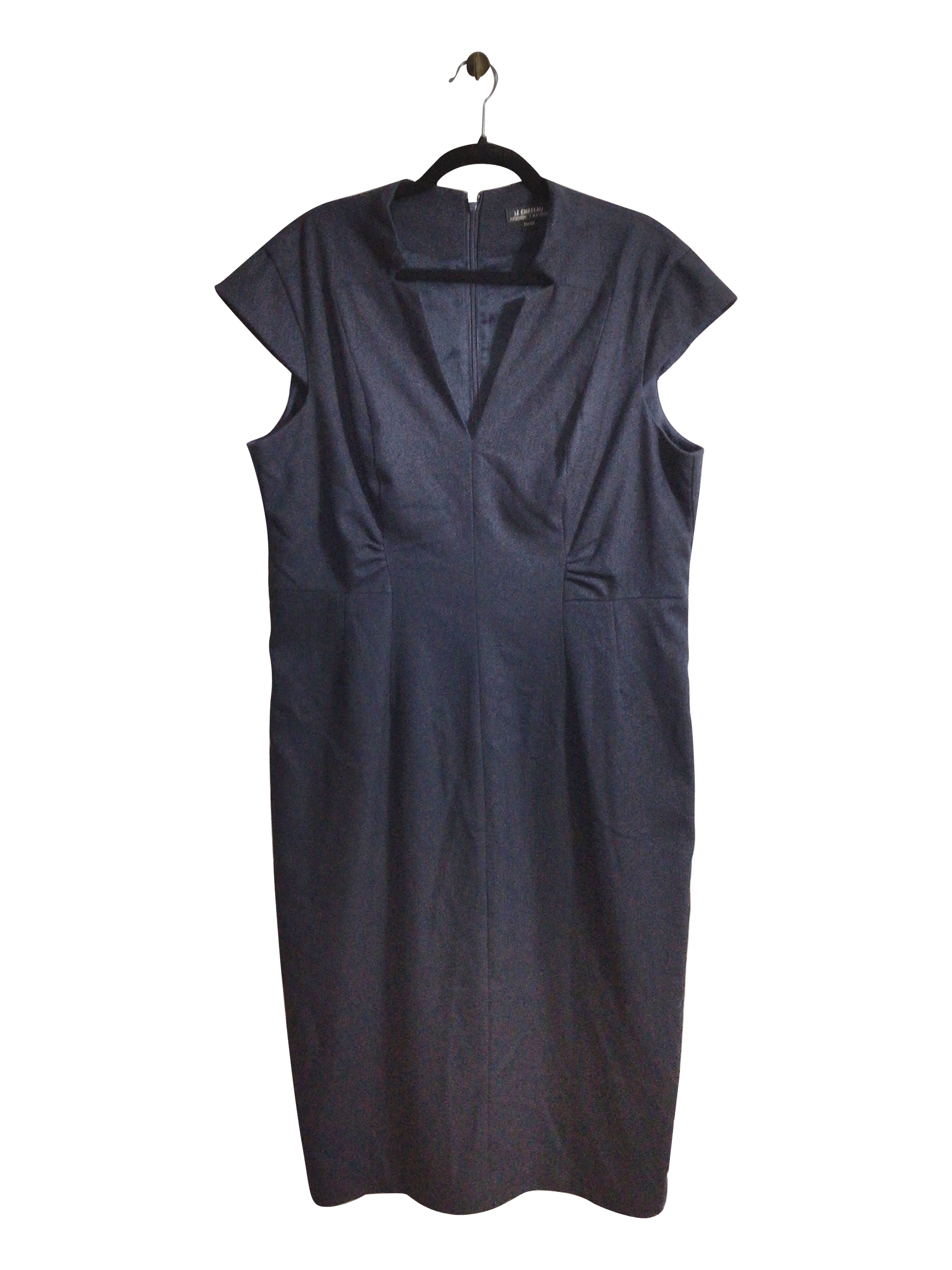 Stylish CHATEAU Women's Blue Regular Fit XXL Midi Dress