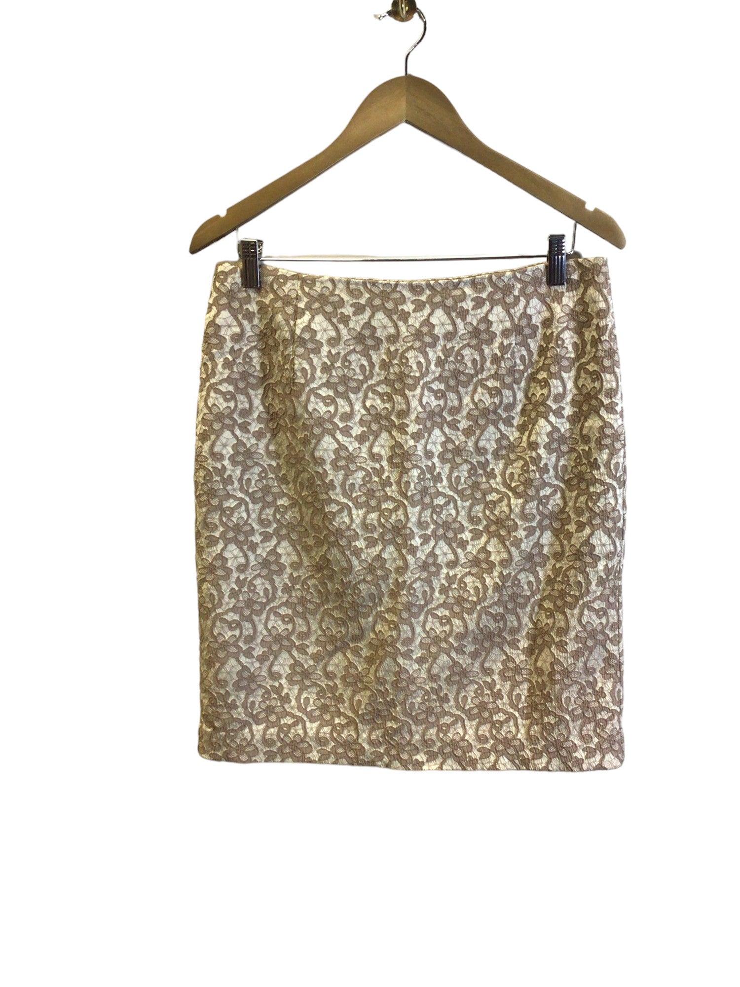 JESSICA Women's Stylish Casual Beige Regular Fit Skirt - Size 6