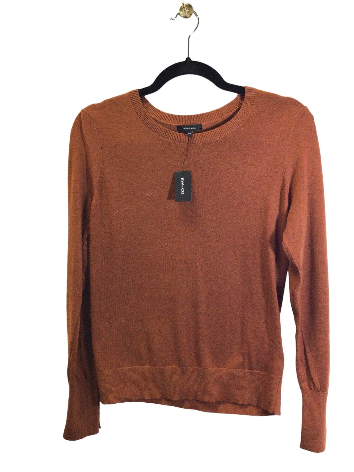 RW&CO Stylish Women's Regular-Fit Brown T-Shirts - Size M