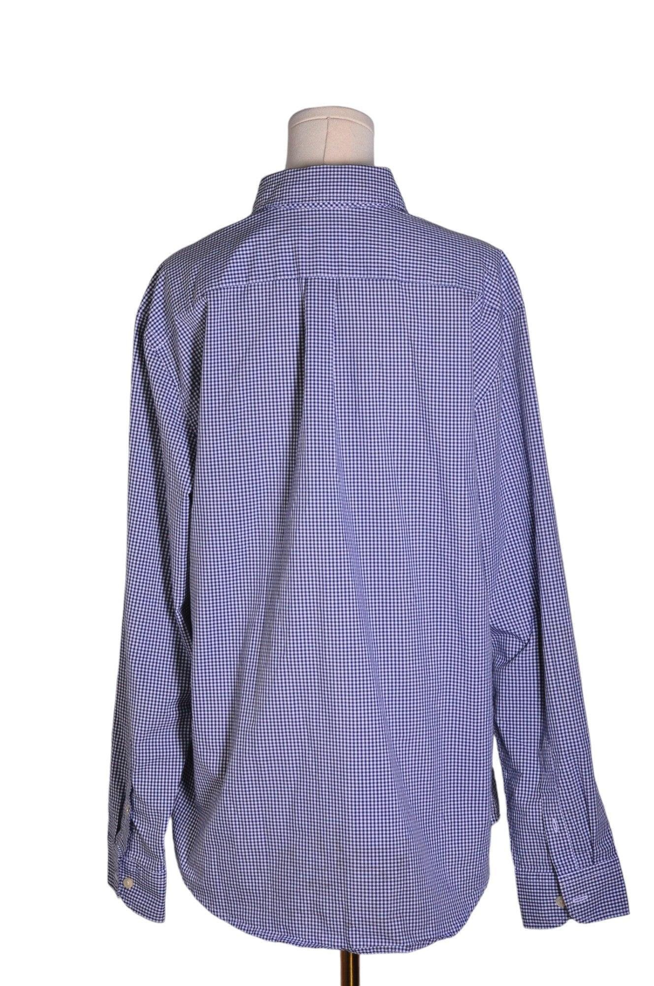 DOCKERS Stylish Women's Blue Button Down Tops in Regular Fit - Size L