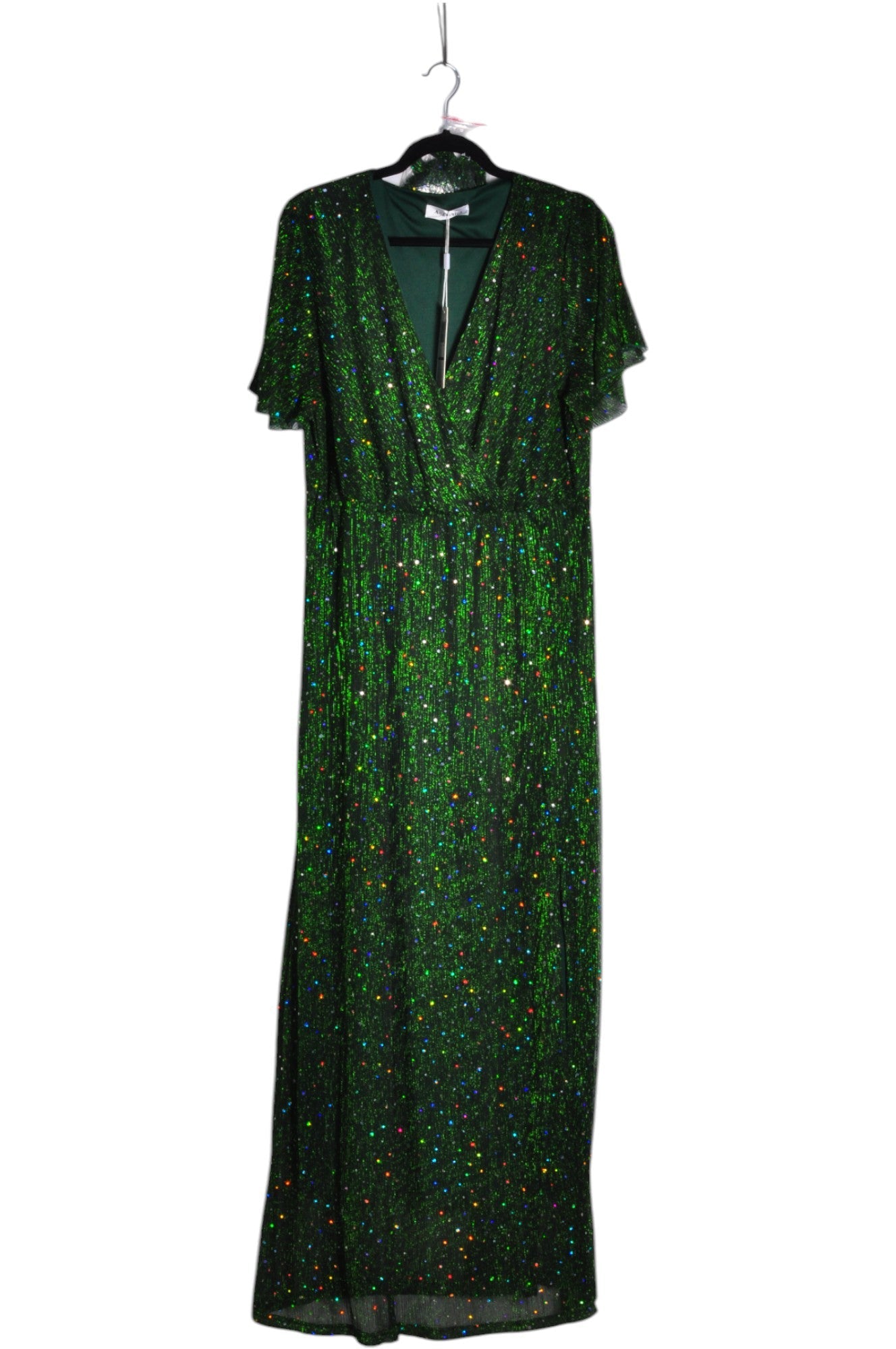 ANGASHION Stylish Women's Green Maxi Dress in Regular Fit - Size XL