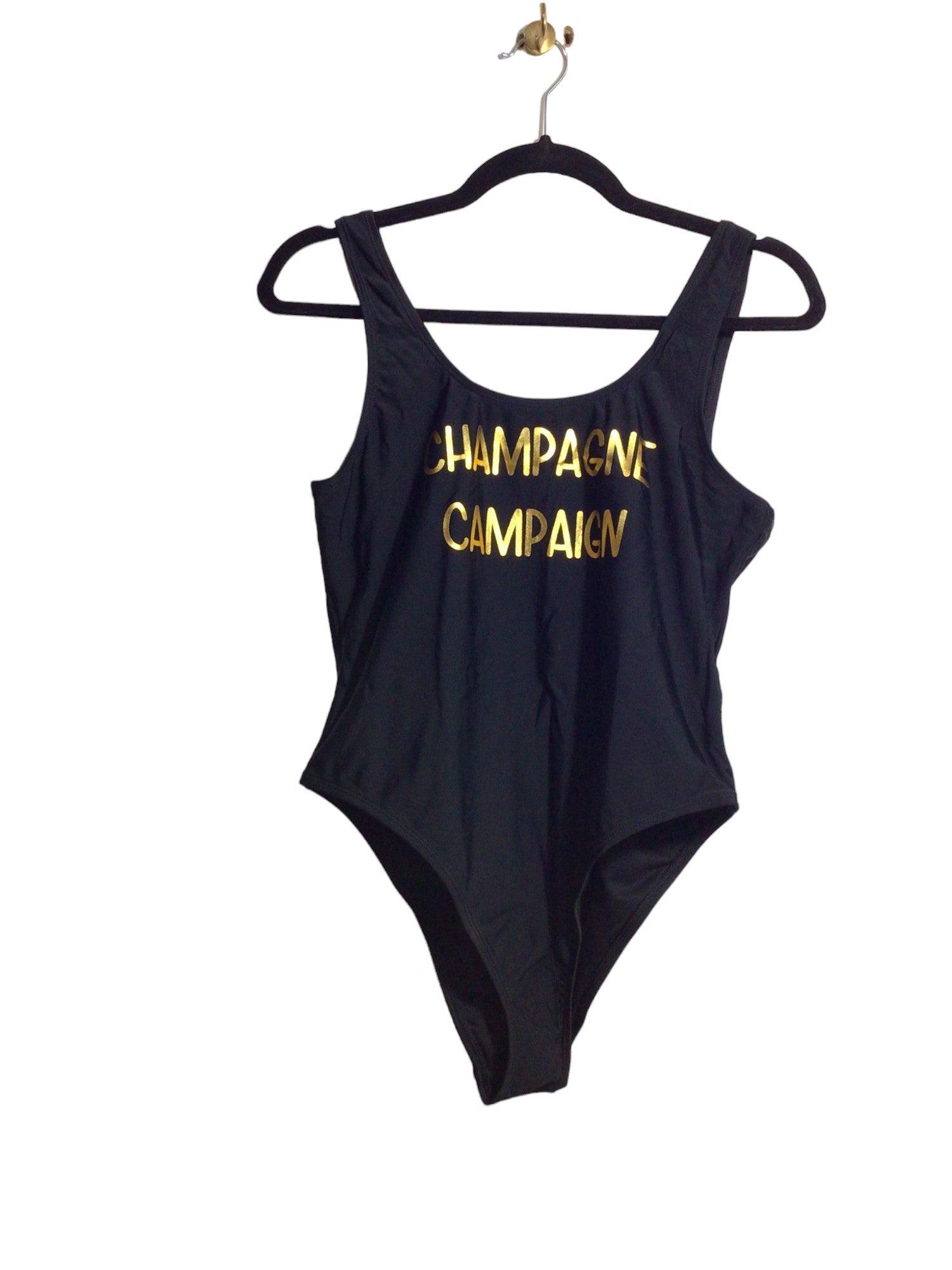 CABANA DEL SOL Stylish Women's Black Regular-Fit Bodysuit - Size L