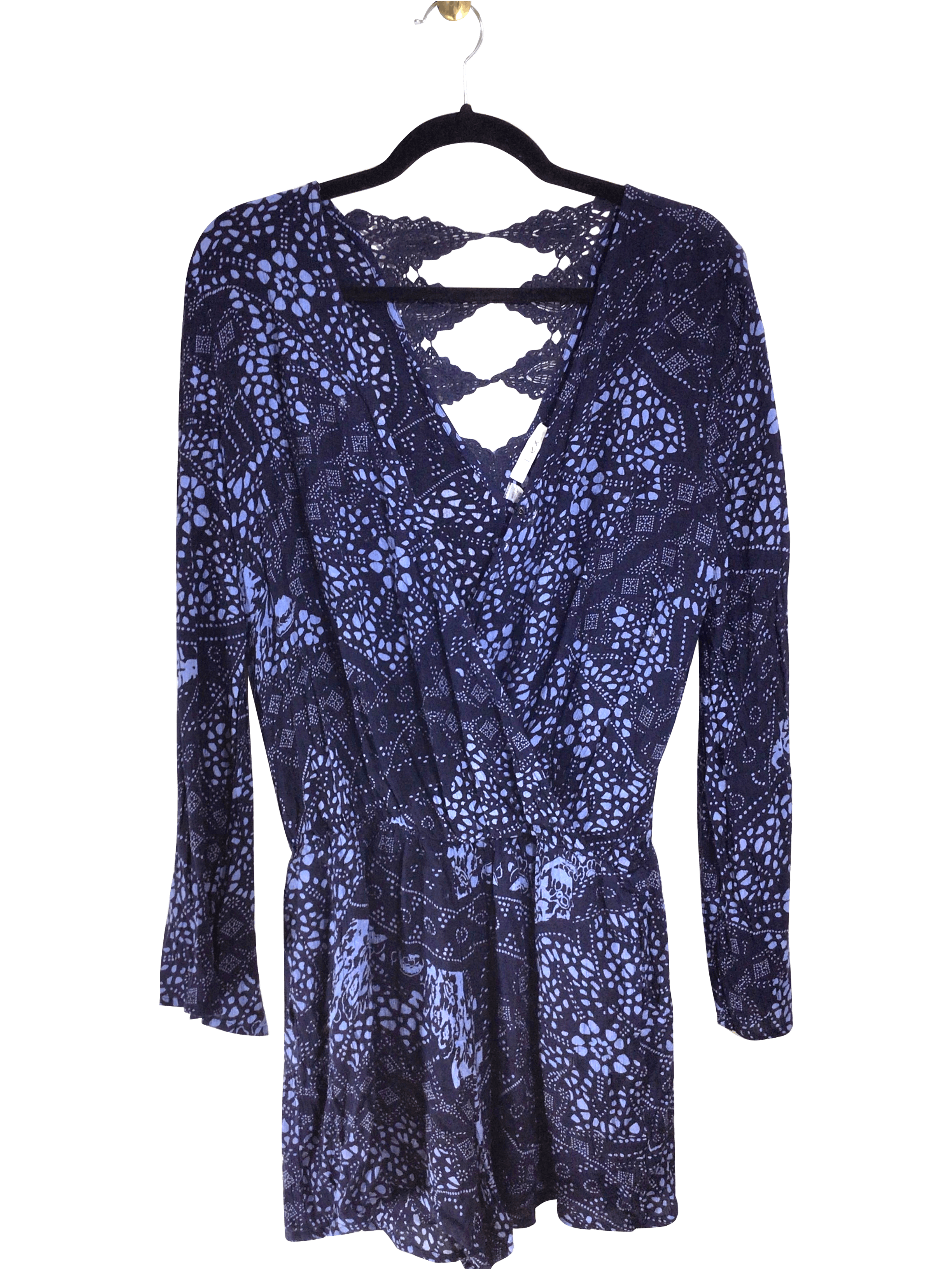 DEX Women's Blue Regular-Fit Second-Hand Rompers - Size S