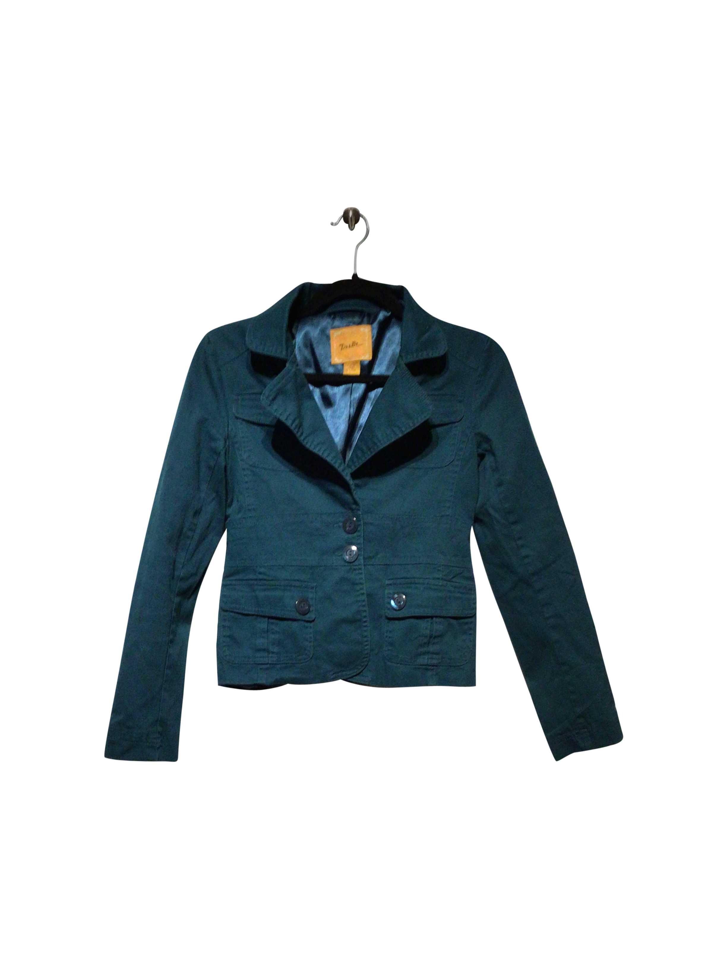 DO & BE Stylish Regular Fit Green Jacket - Size S