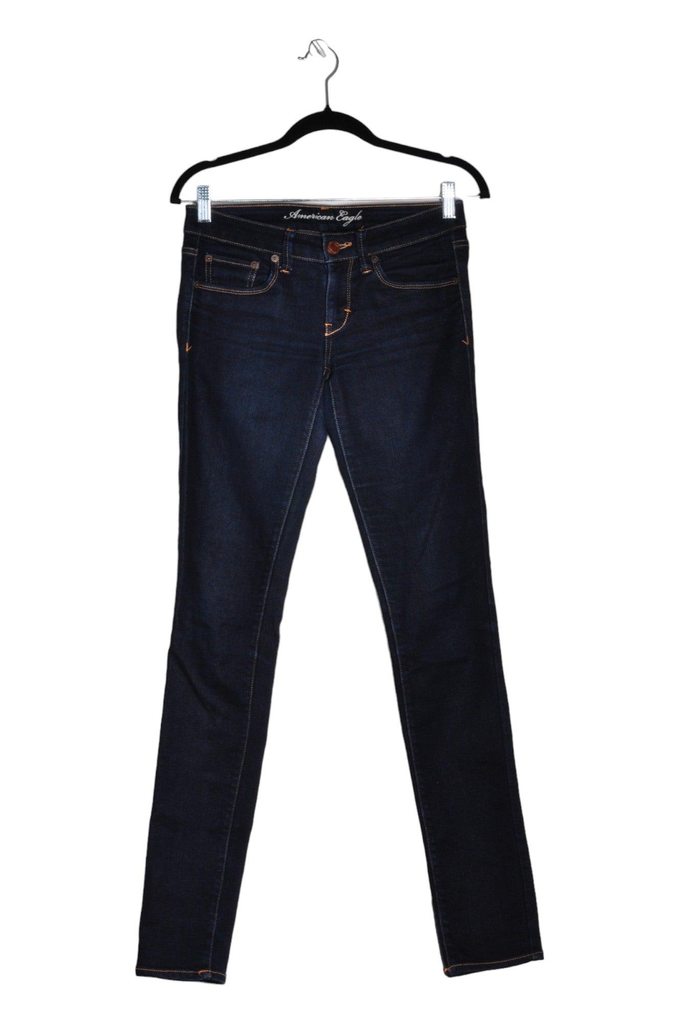 AMERICAN EAGLE Stylish Women's Blue Regular-Fit Straight-Legged Jeans - Size 6