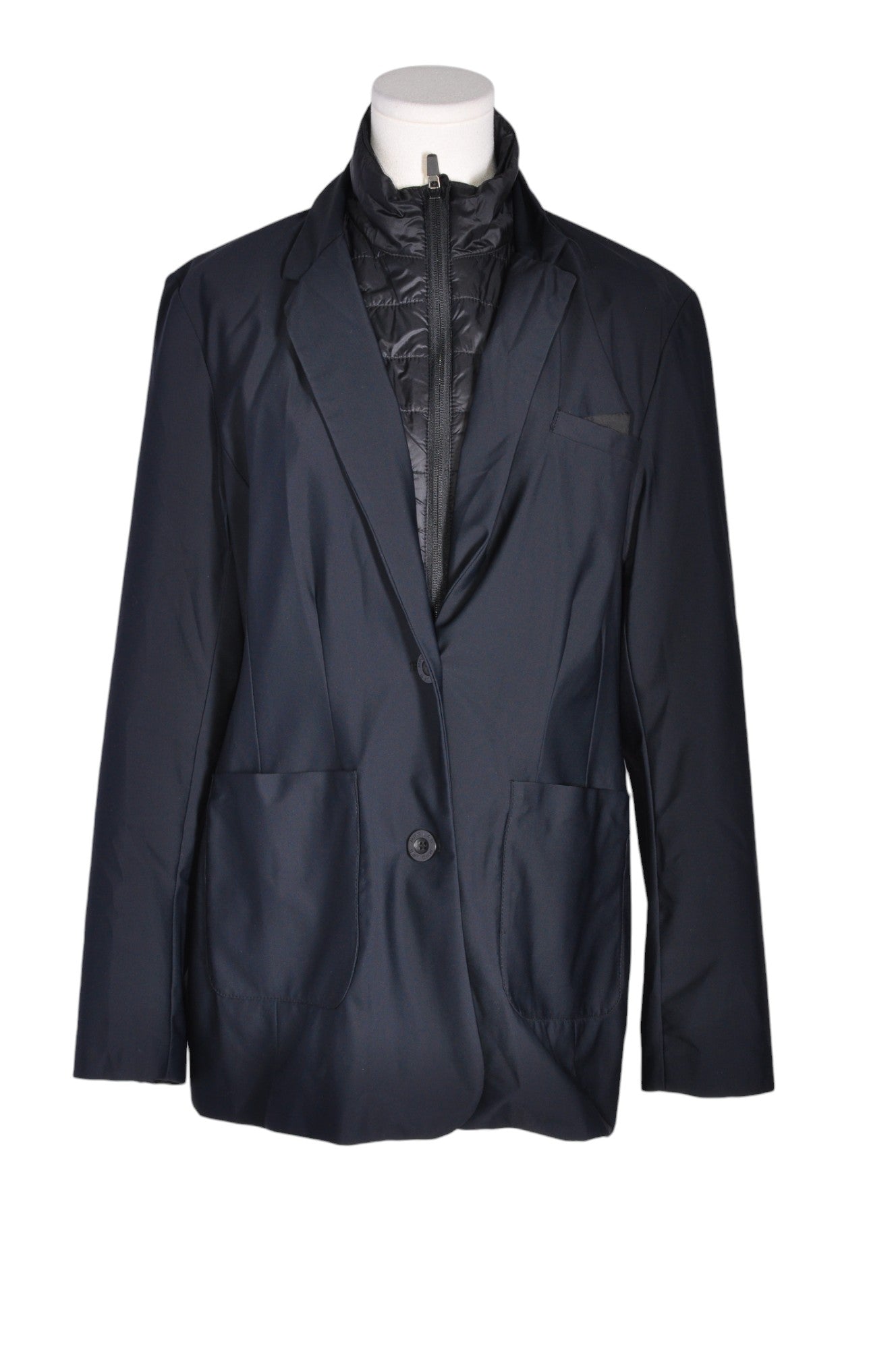 Stylish MPG Women's Regular Fit Black Coat - Size L