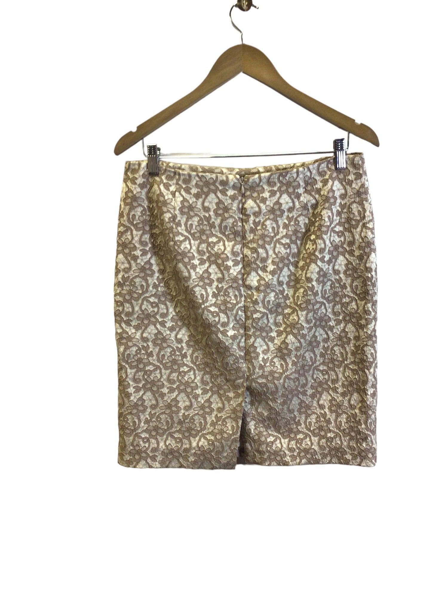 JESSICA Women's Stylish Casual Beige Regular Fit Skirt - Size 6