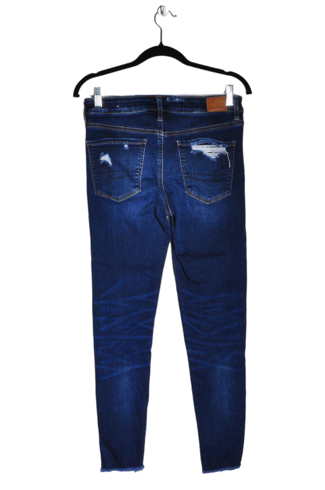 AMERICAN EAGLE Stylish Women's Blue Straight-Legged Regular Fit Jeans - Size 6