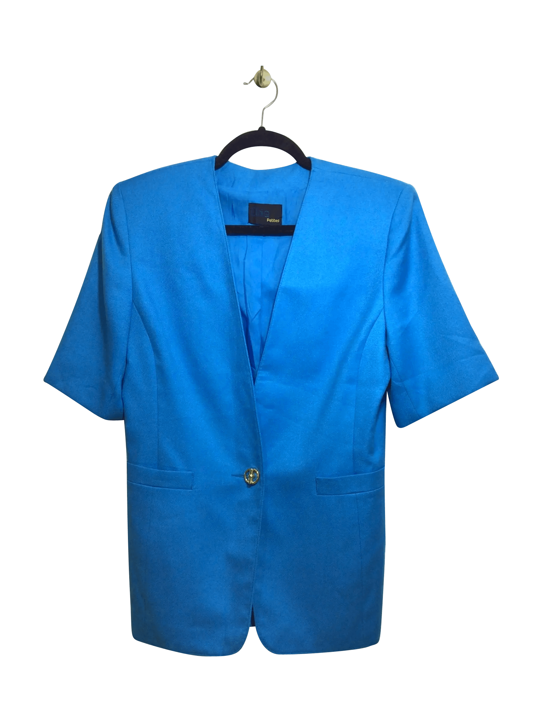 CHIC PETITES Stylish Regular Fit Blue Blazers - Size S