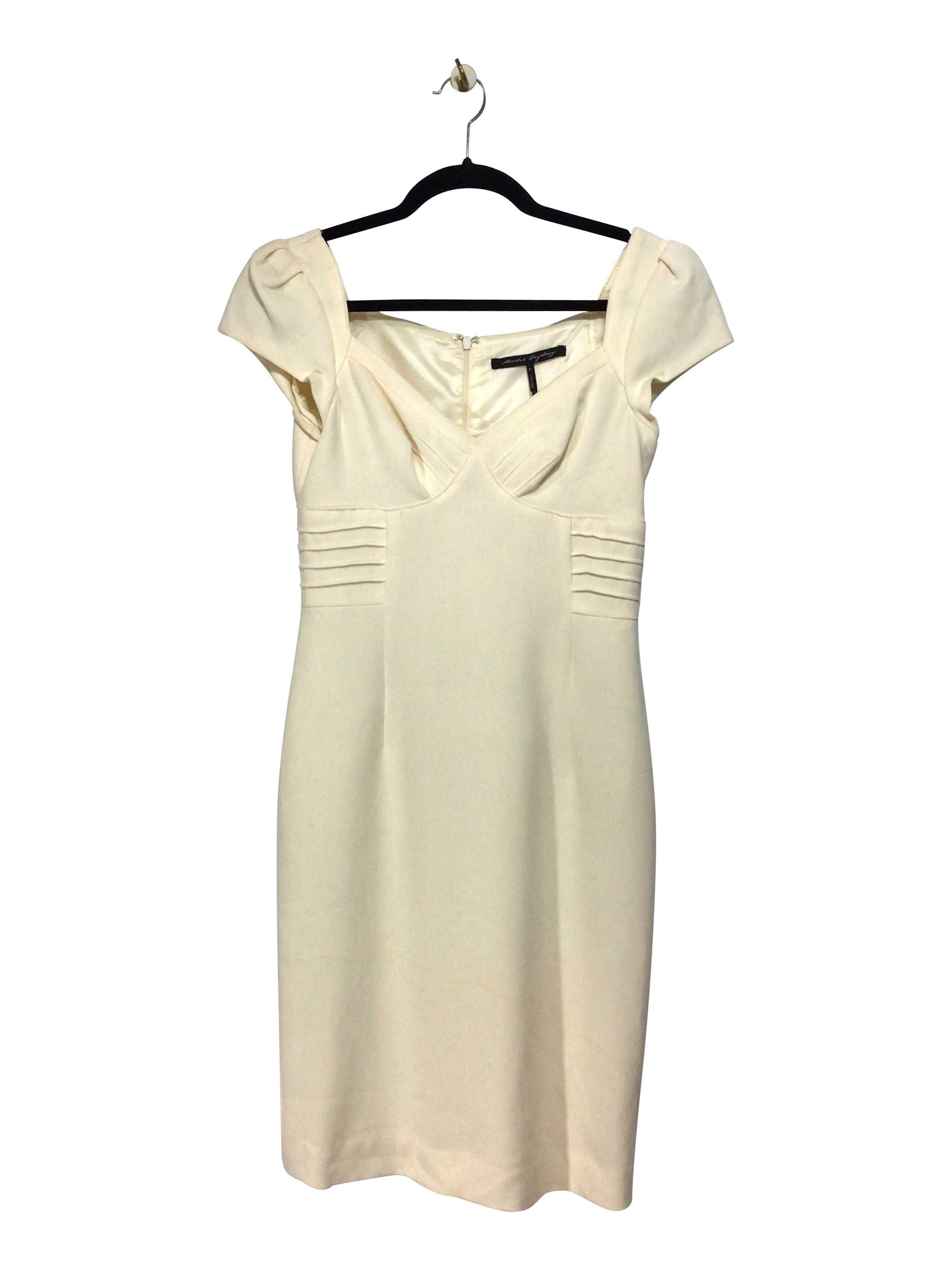 SANDRA ANGELOZZI Stylish Regular Fit White Midi Dress - Size 34