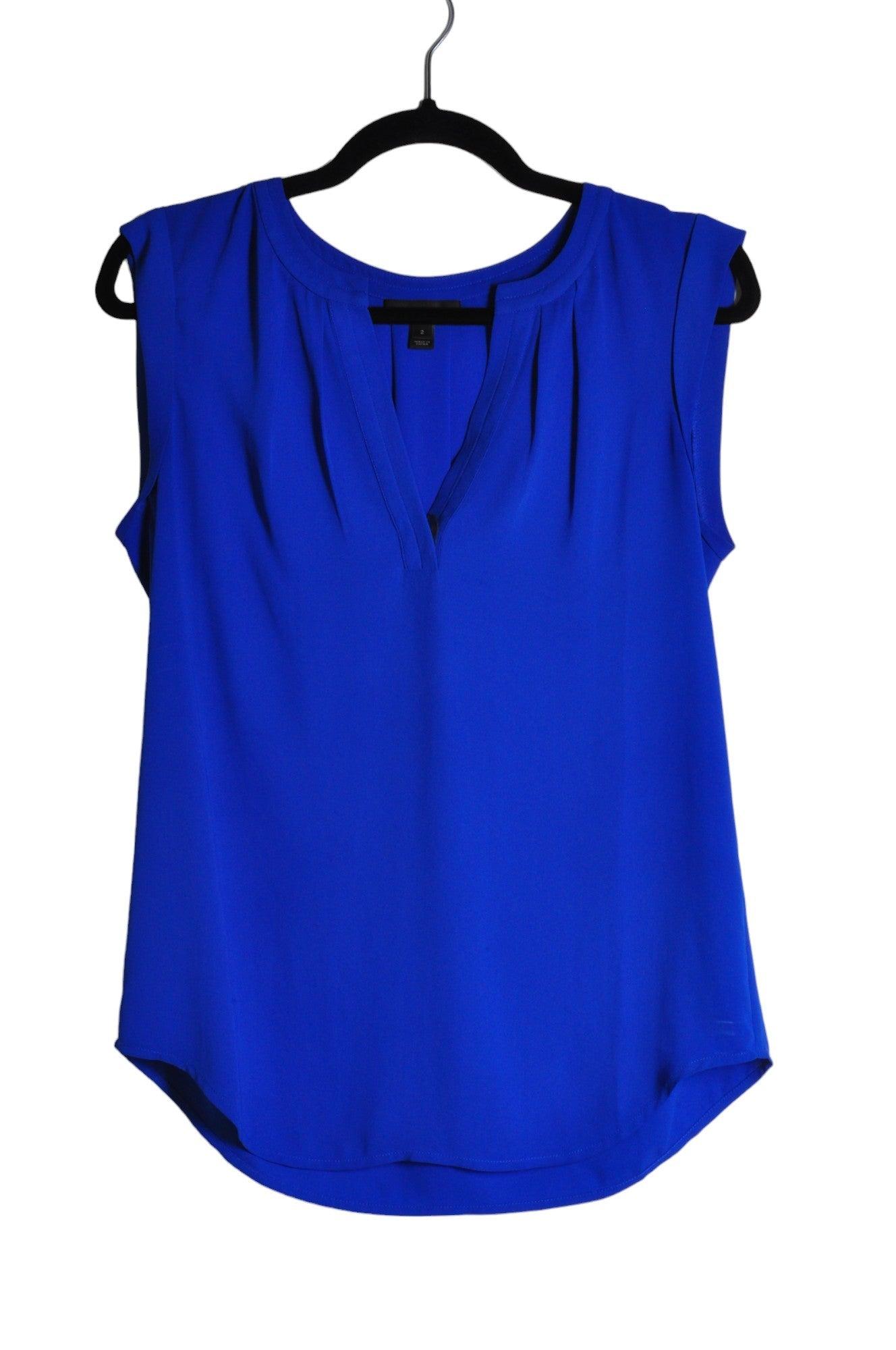 J. CREW Stylish Regular-Fit Blue Women's Blouse - Size 2