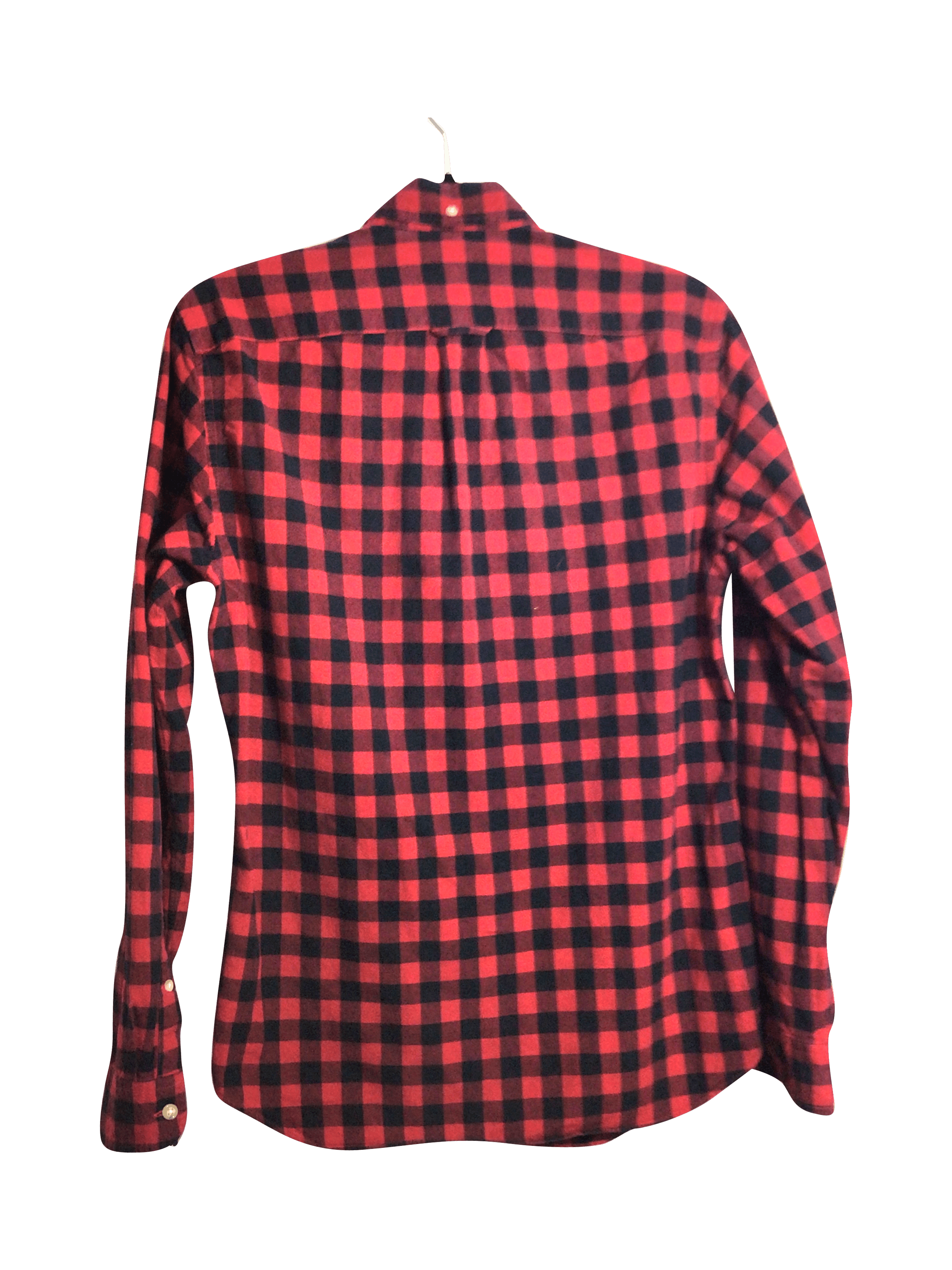 J. CREW Men's Stylish Red Regular Fit Button Down Tops - Size S
