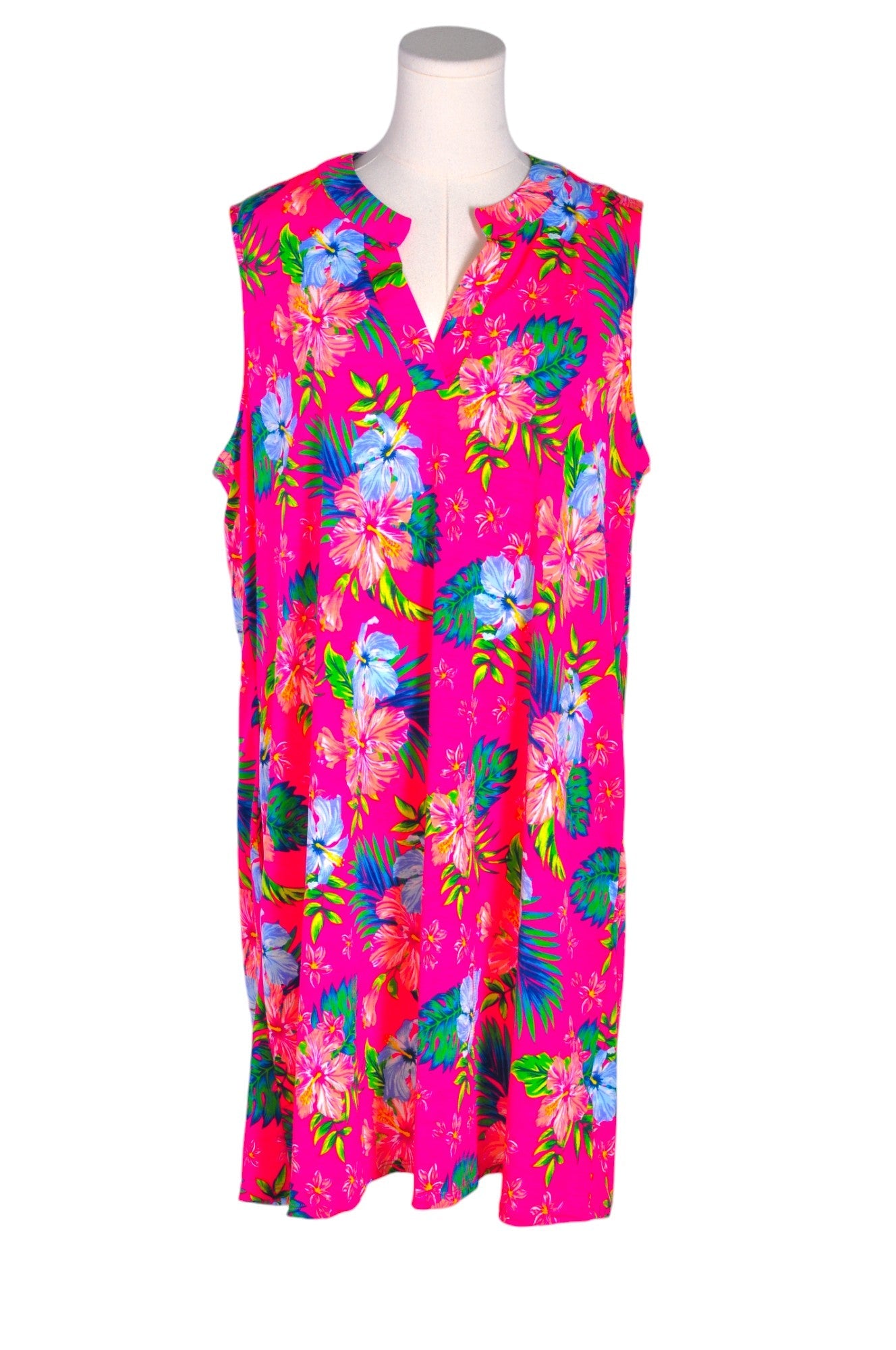DEAR SCARLETT Stylish Pink Regular-Fit Women's Shift Dress - XL