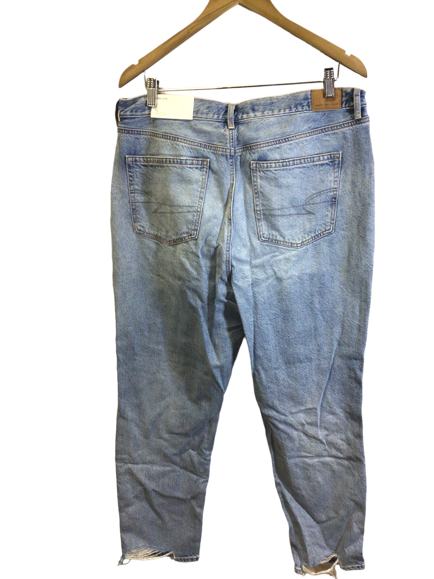 AMERICAN EAGLE Stylish Women's Blue Regular Fit Straight-Legged Jeans Size 16