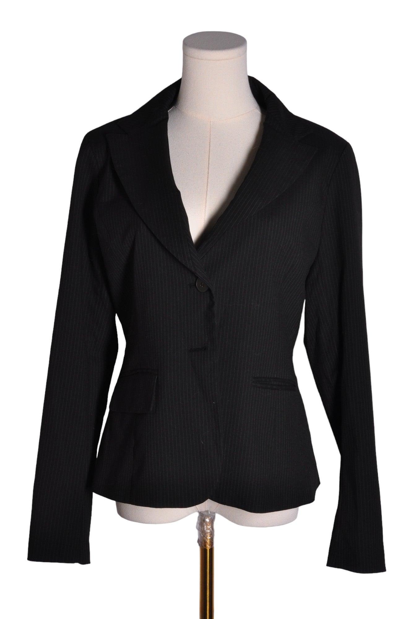 Stylish NEW YORK & COMPANY Black Regular Fit Blazers - Size 6