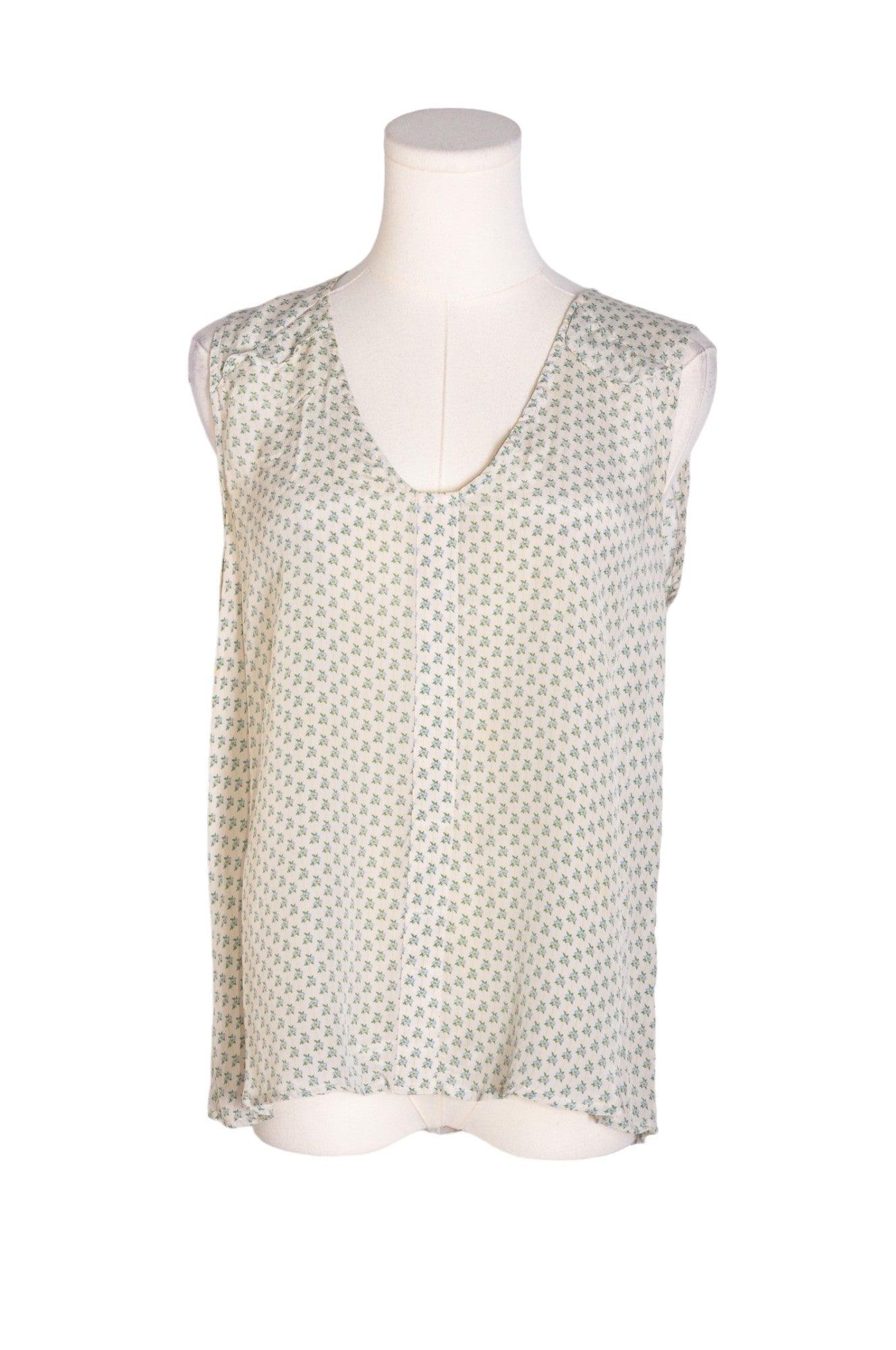 ROYAL PROJECT Stylish Women's White Regular-Fit Silk Blouse - Size M