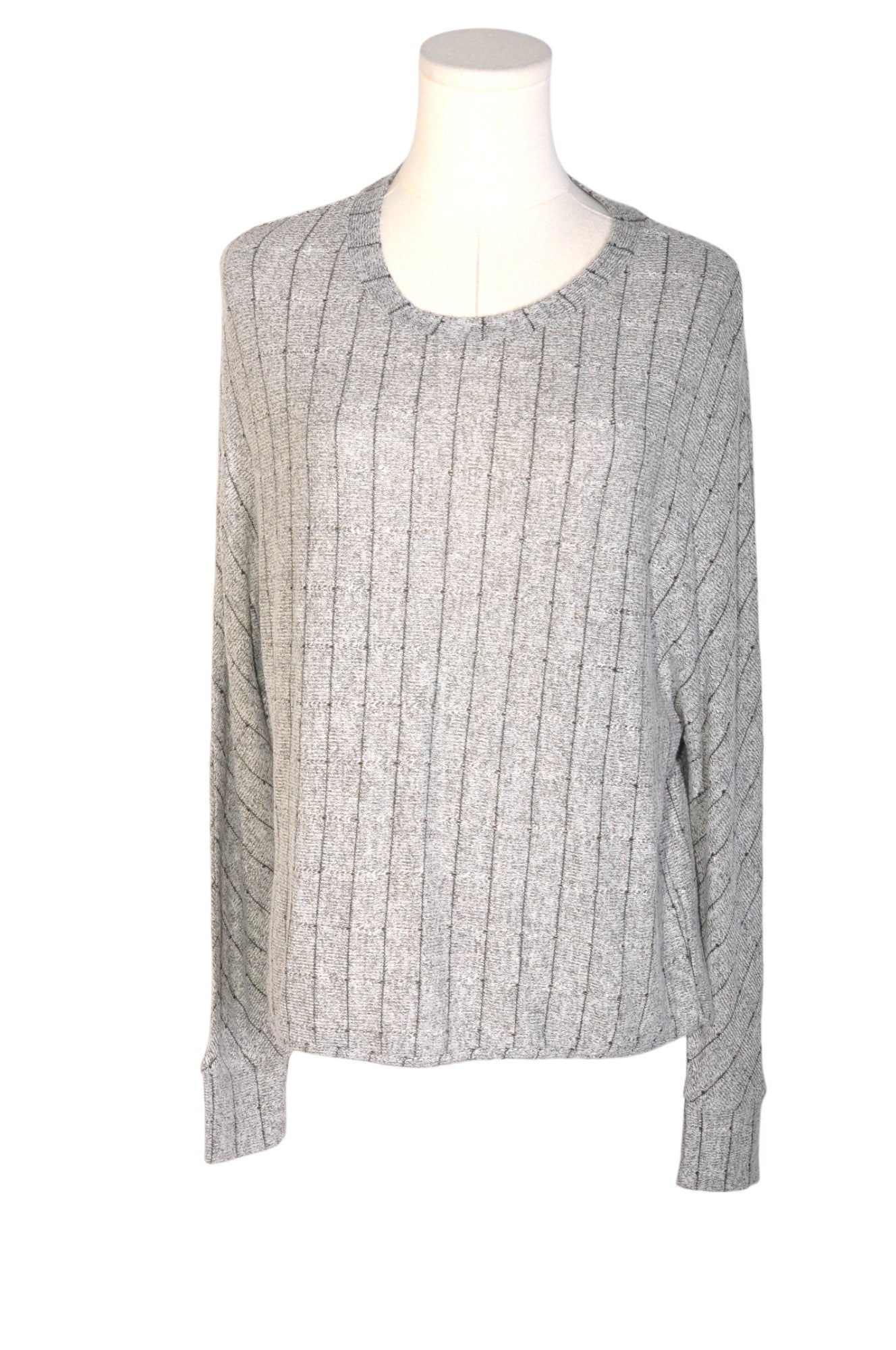 Stylish DEX Second-Hand Gray Regular Fit Women's Long-Sleeve T-Shirt - Size M