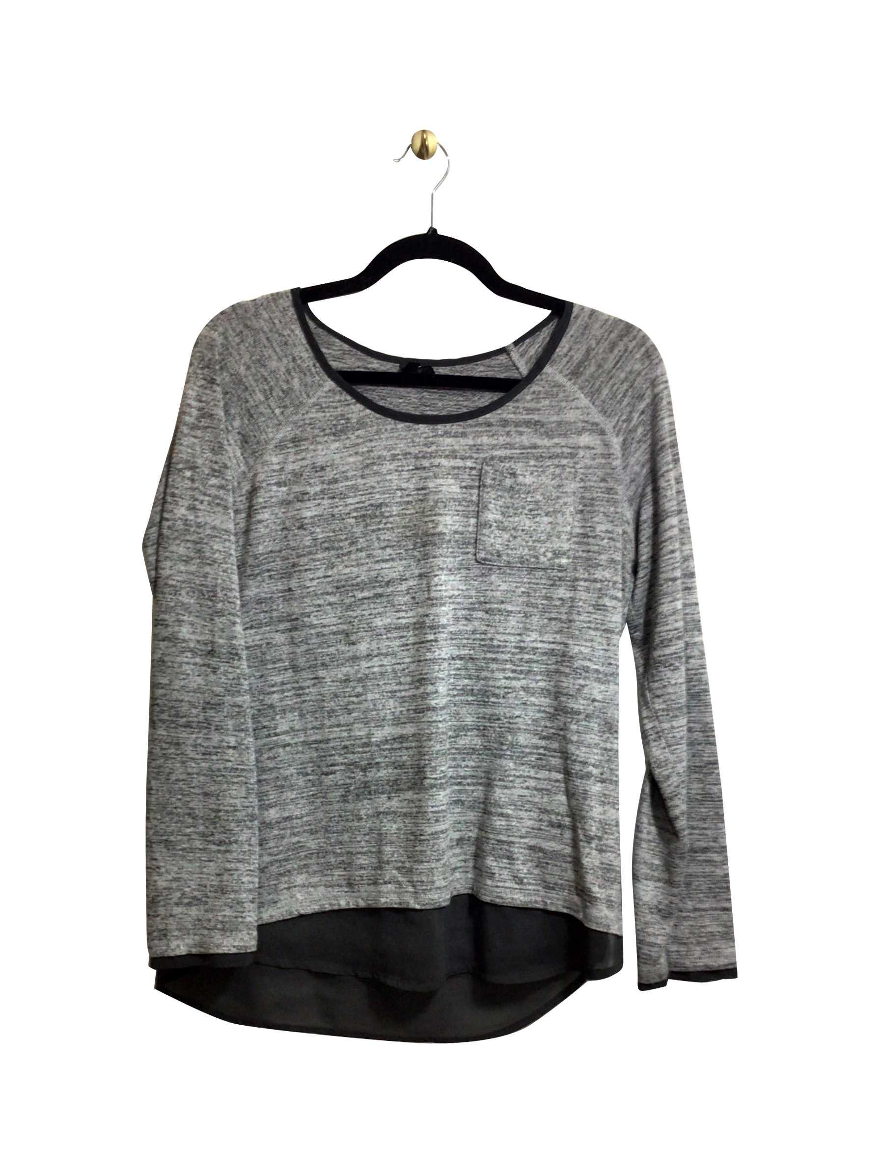 DENVER HAYES Stylish Regular Fit Gray Long-Sleeved Crew Neck T-shirt - Size L
