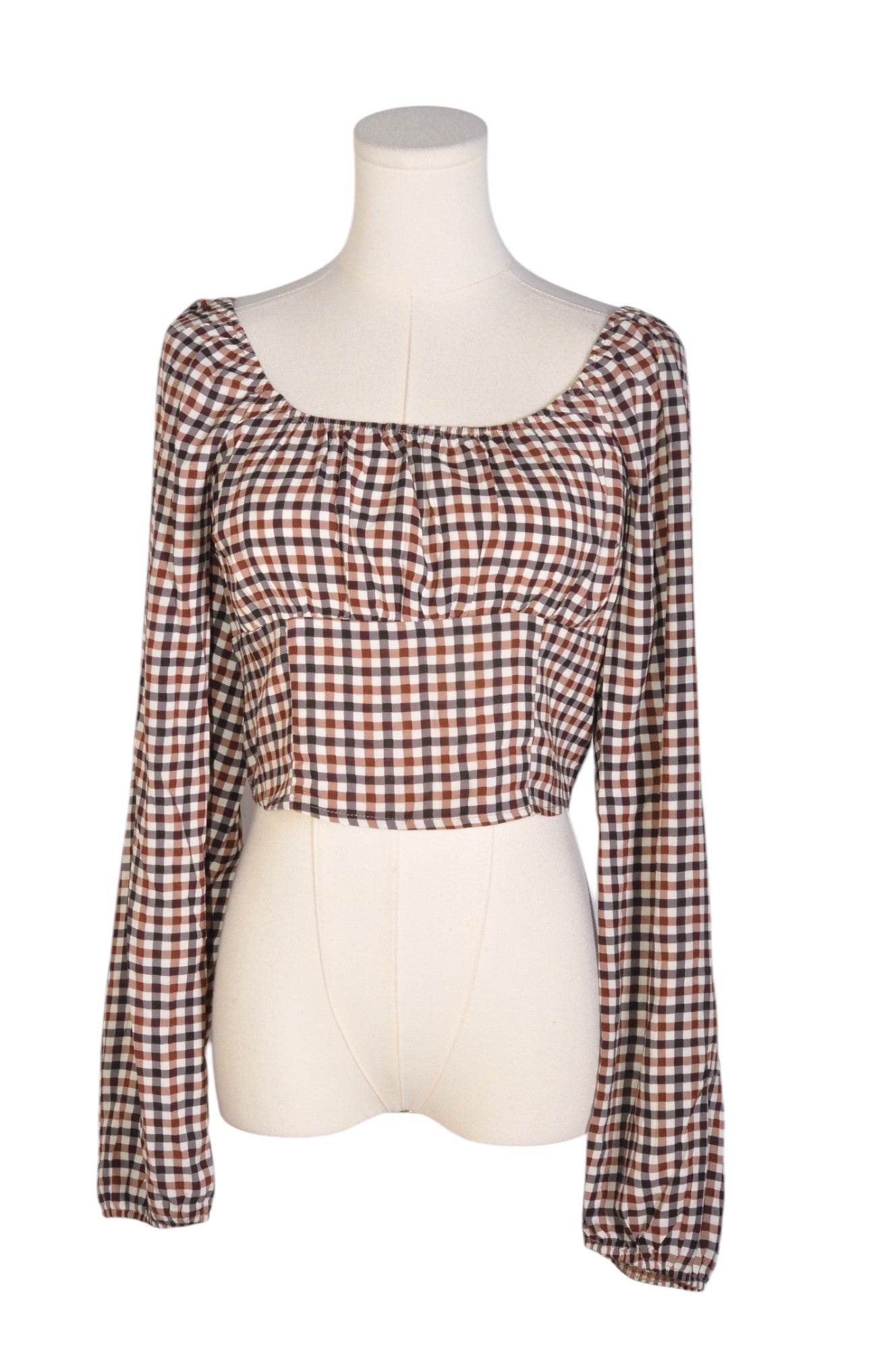 BLUENOTES Stylish Brown Regular Fit Women's Crop Tops - Size M